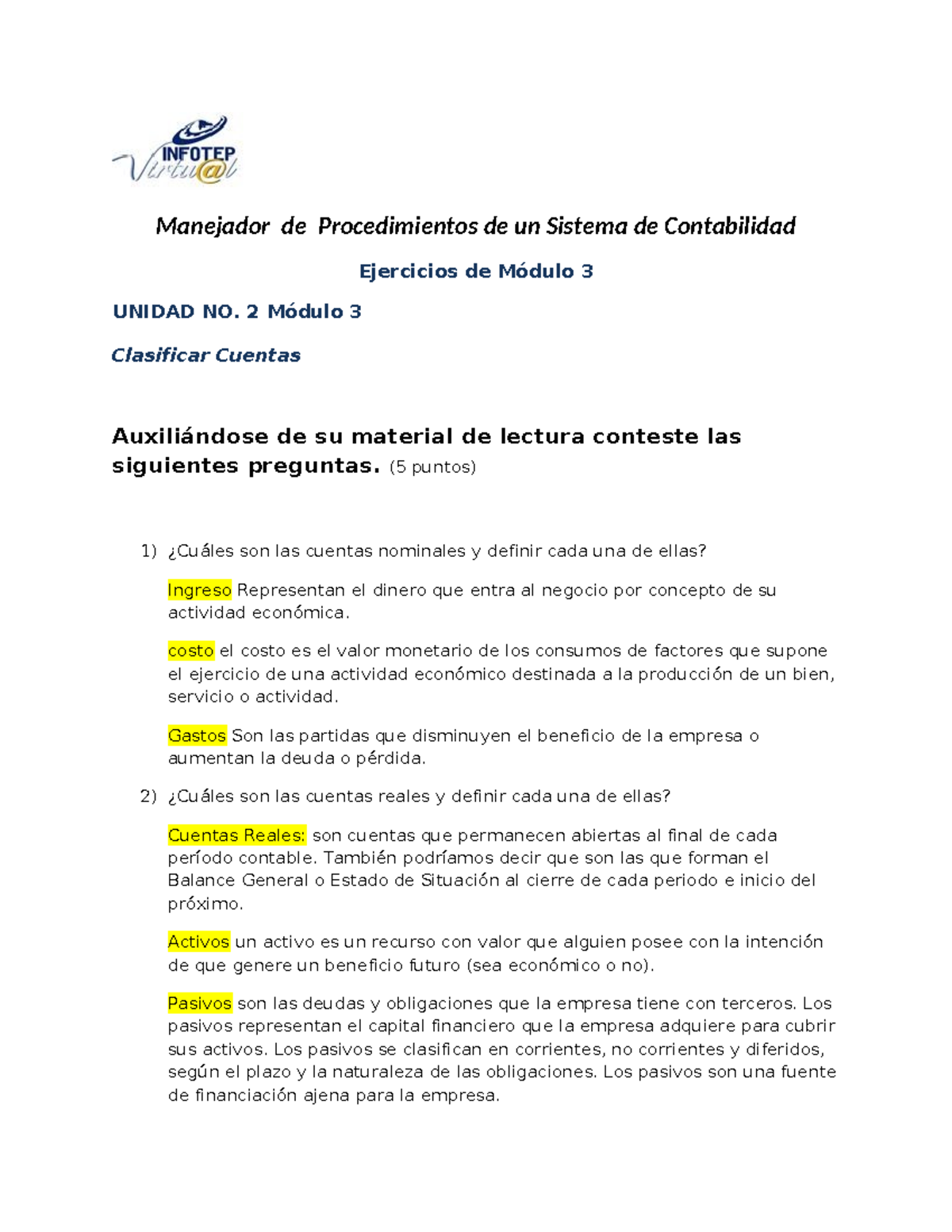 Actividad No. 1 Unidad 1 Modulo 3 (6 - Manejador De Procedimientos De ...