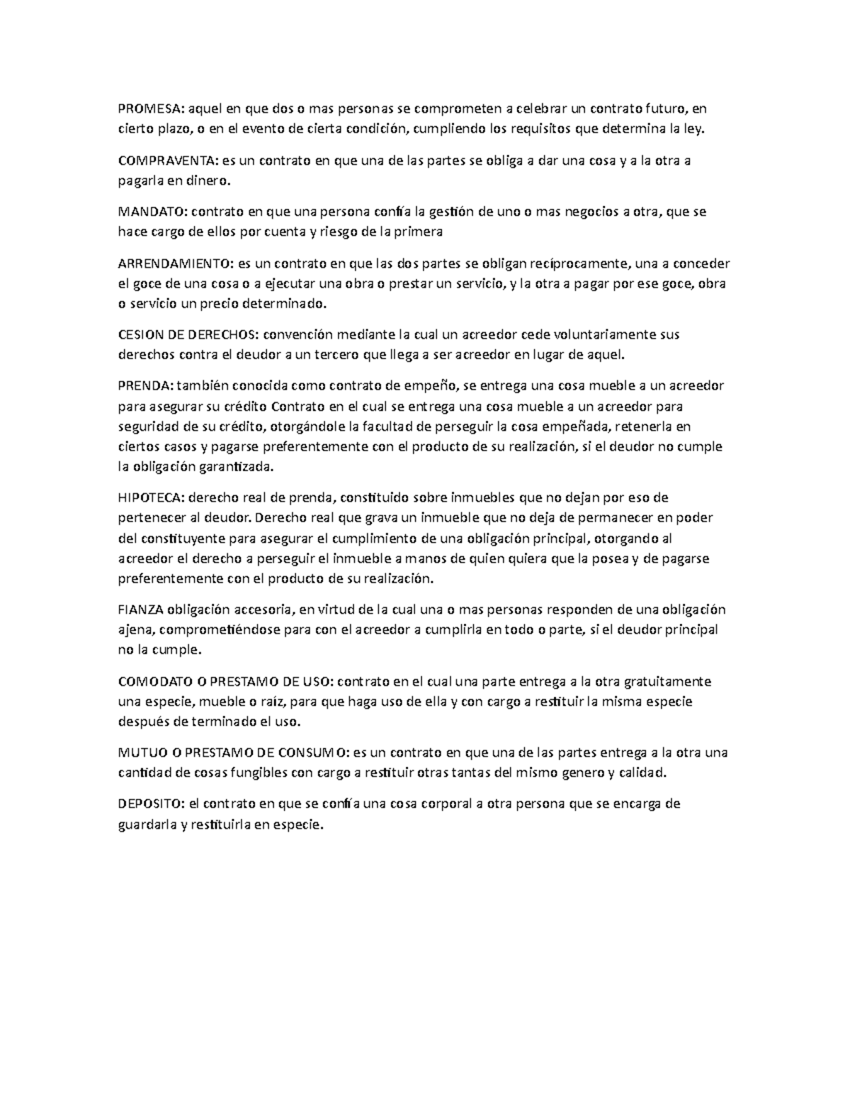 Promesa - Apuntes 1 - PROMESA: aquel en que dos o mas personas se ...