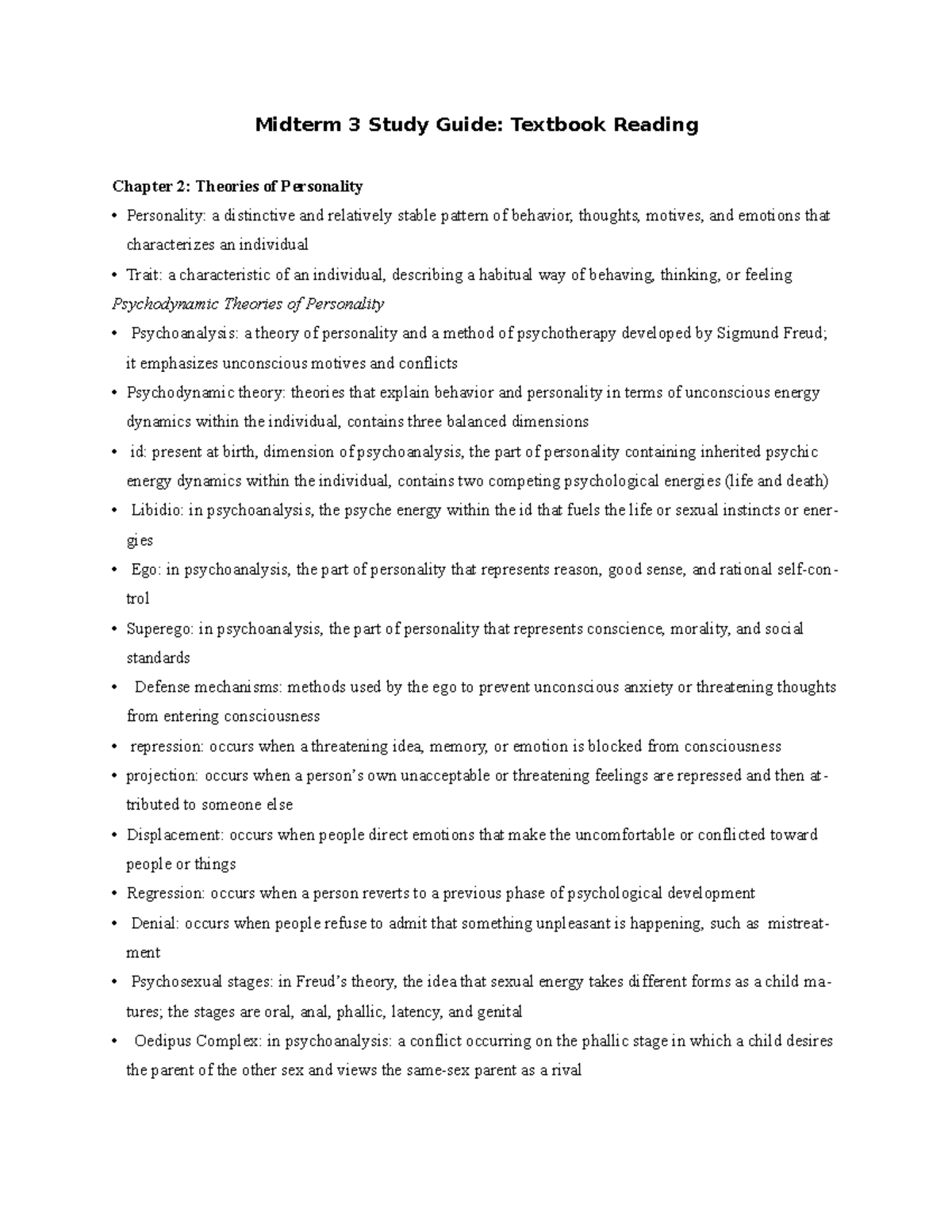 Midterm 3 Textbook Notes - Midterm 3 Study Guide: Textbook Reading ...