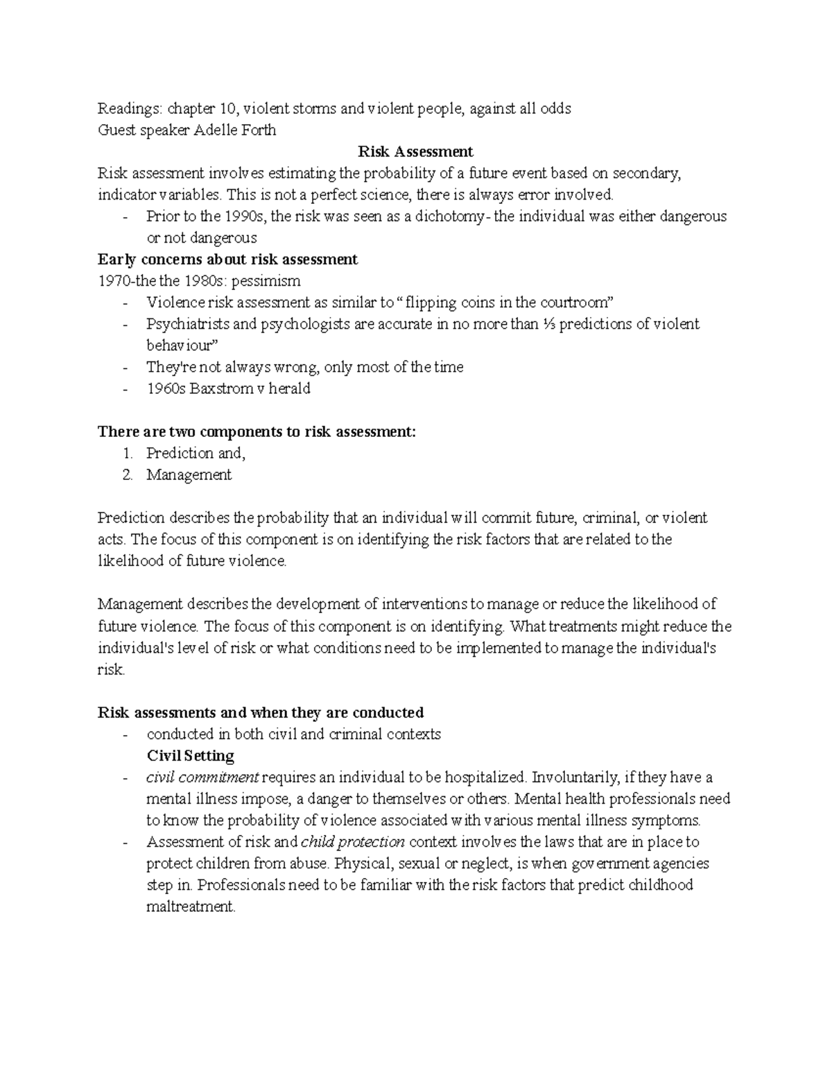 Week 9 Risk Assessment Readings Chapter 10 Violent Storms And week-9-risk-assessment-readings-chapter-10-violent-storms-and