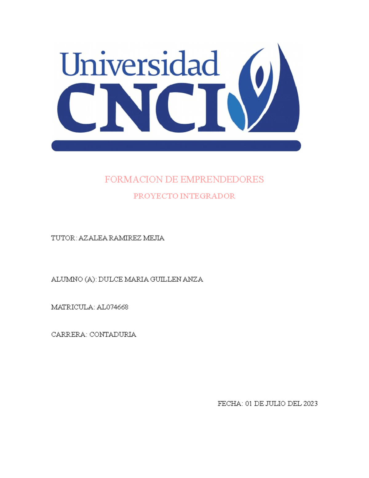 2555 - dhdiyegdfe - FORMACION DE EMPRENDEDORES PROYECTO INTEGRADOR ...