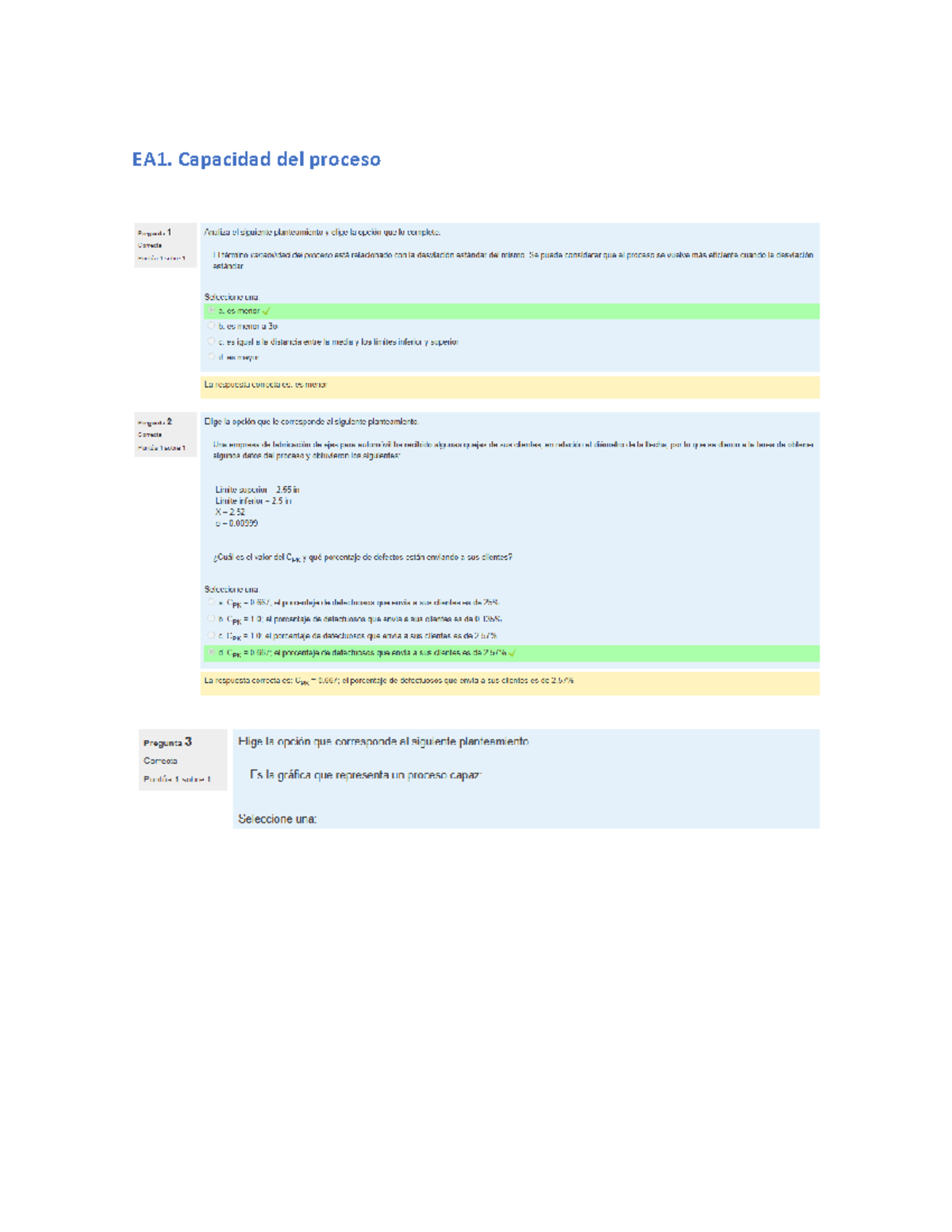 Examen EA1. Capacidad Del Proceso - EA1. Capacidad Del Proceso Pregunta ...