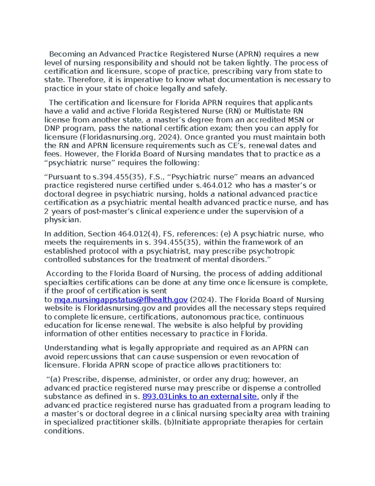 Discussion - Becoming an Advanced Practice Registered Nurse (APRN ...
