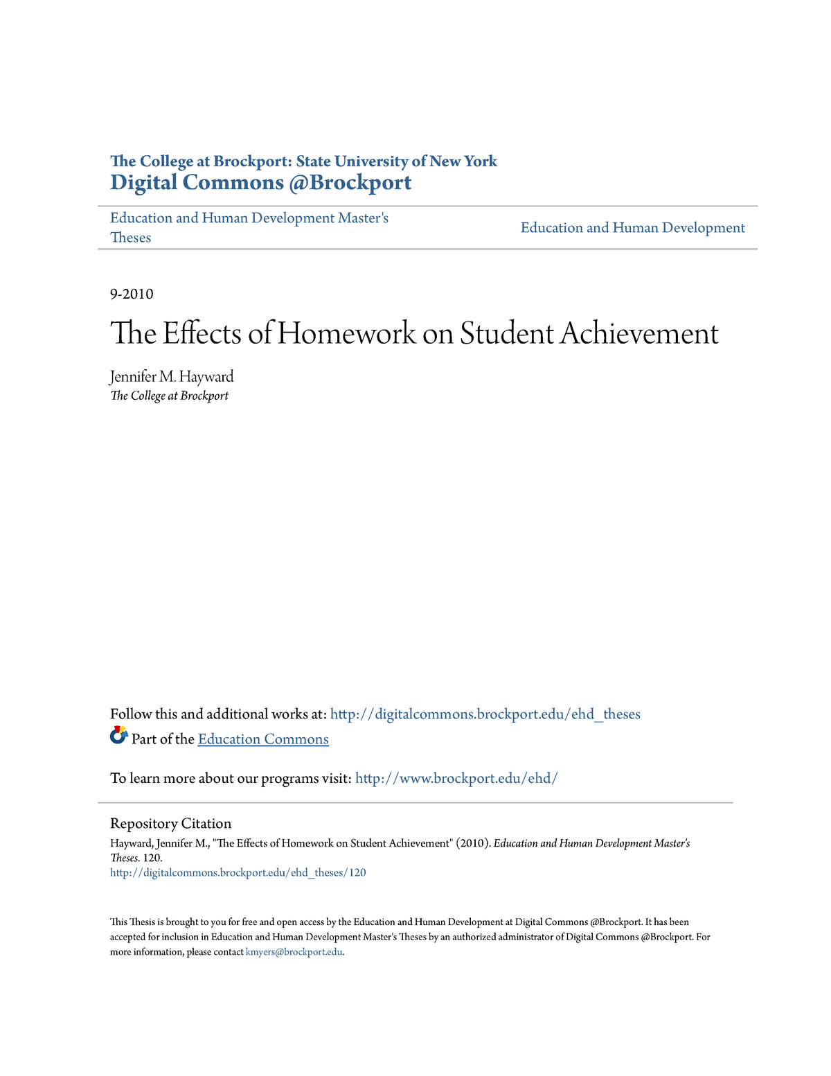 homework effects on student achievement