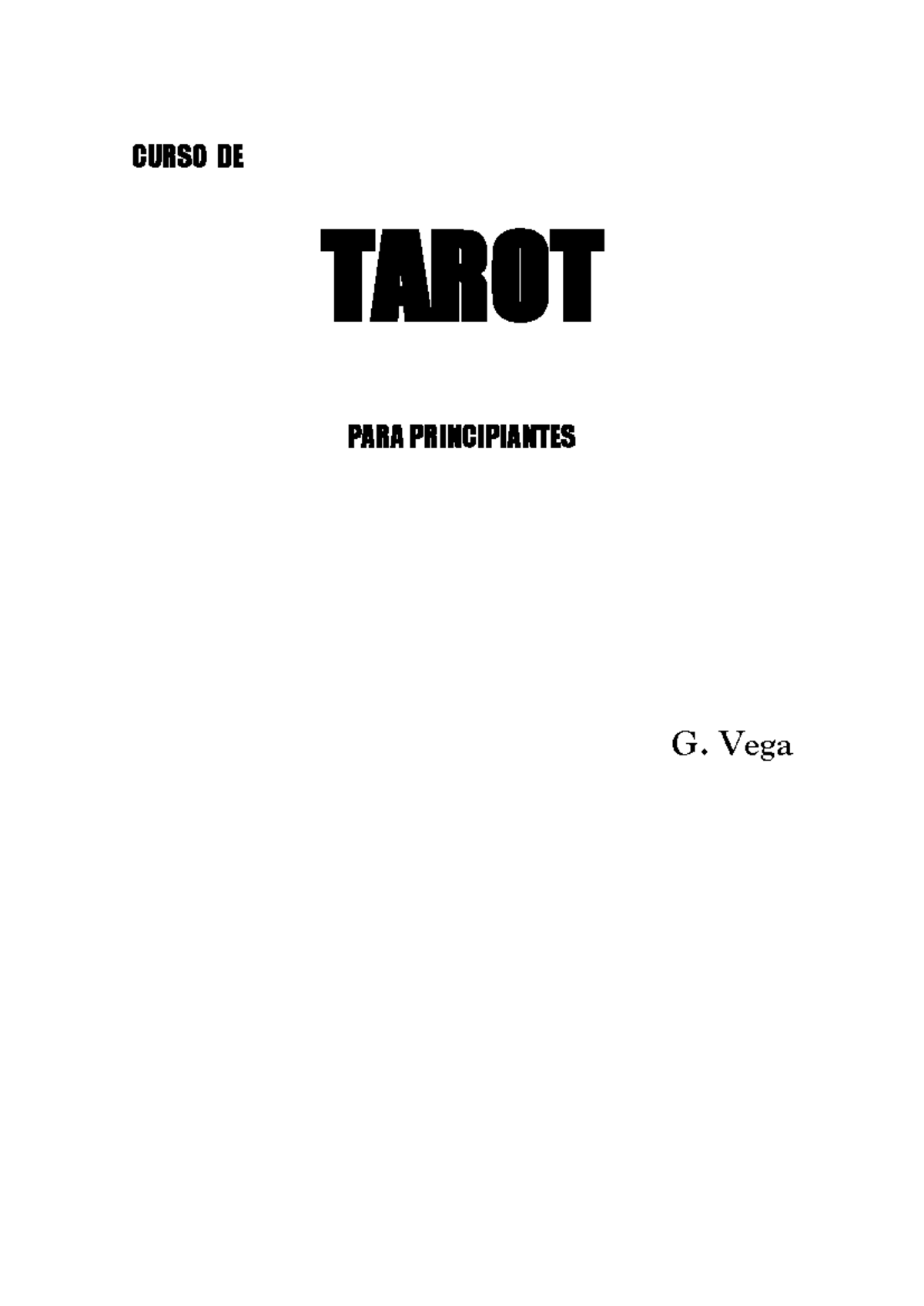 4- Curso de Tarot para principiantes (G. Vega) - CURSO DE TAROT PARA ...