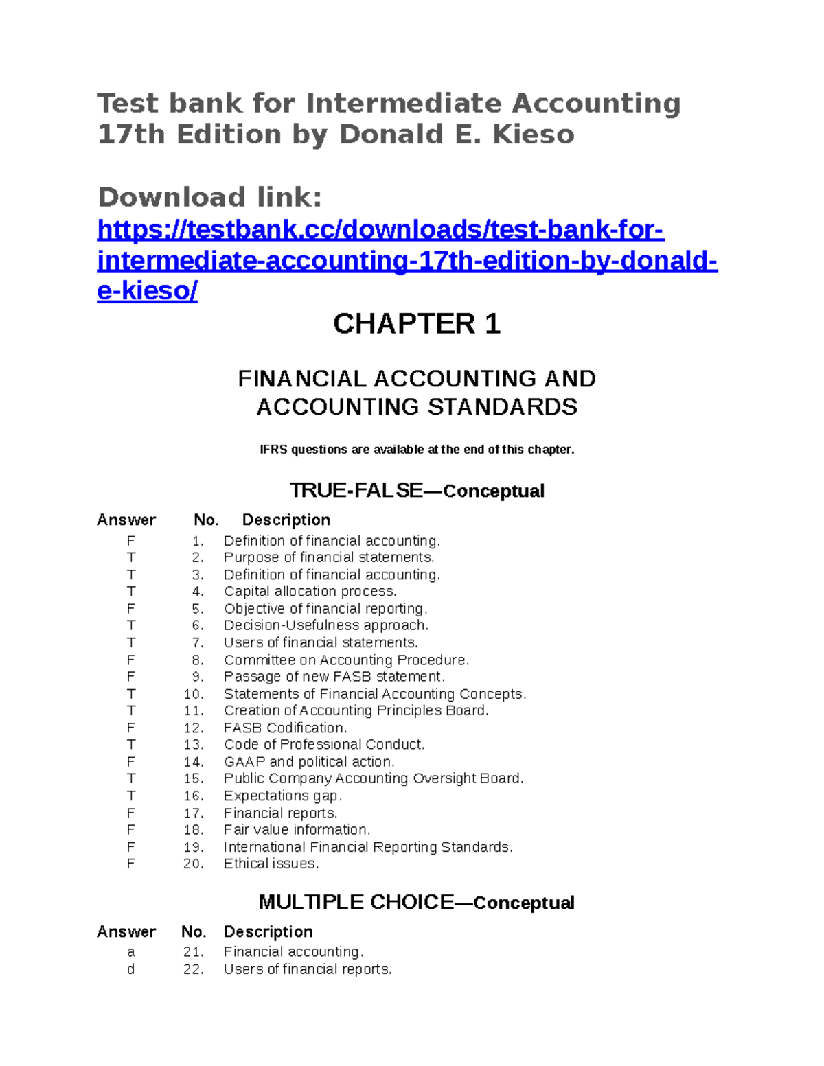 intermediate accounting chapter 10 test bank