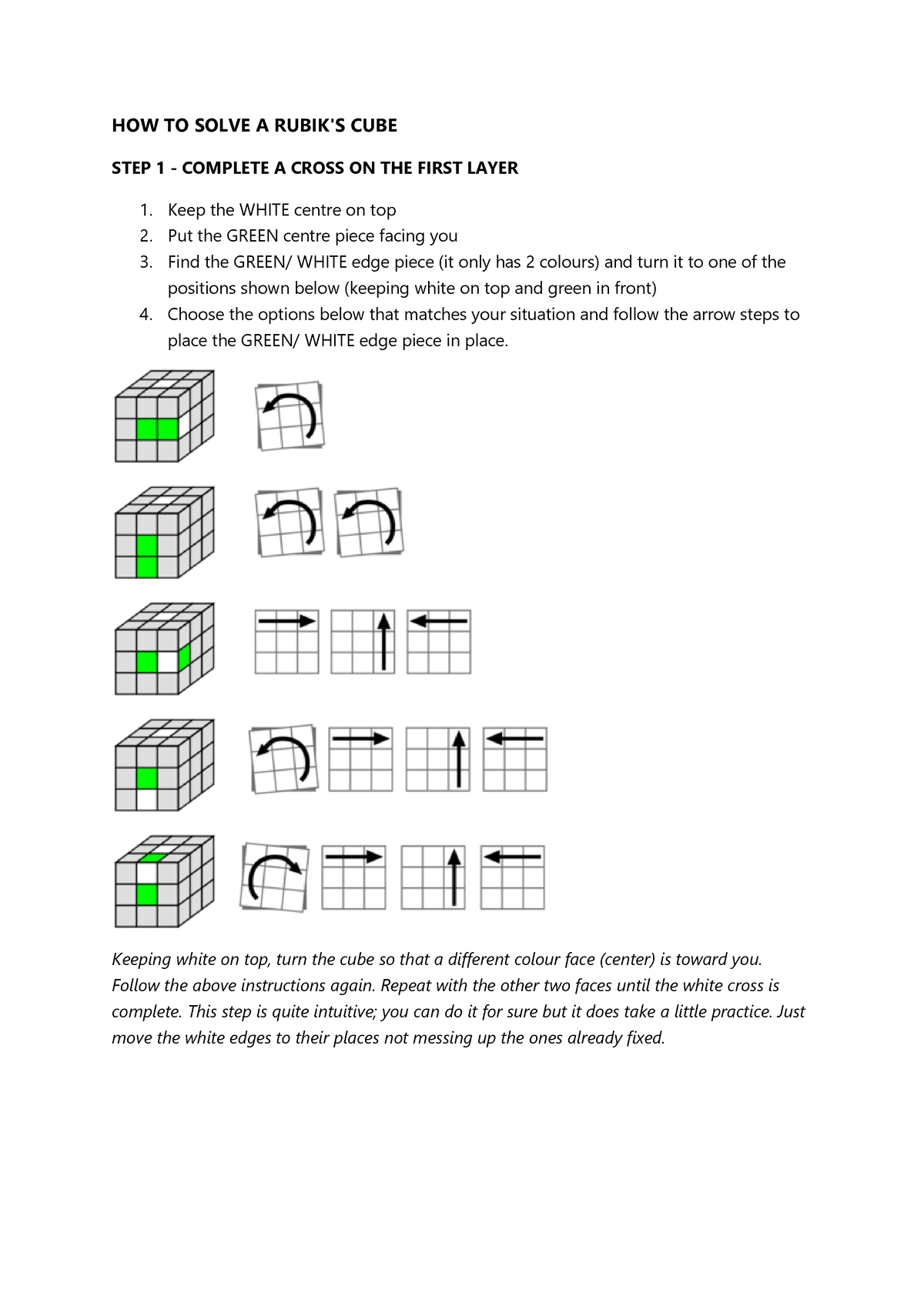 How To Solve A Rubik Cube - How To Solve A Rubik's Cube Step 1 