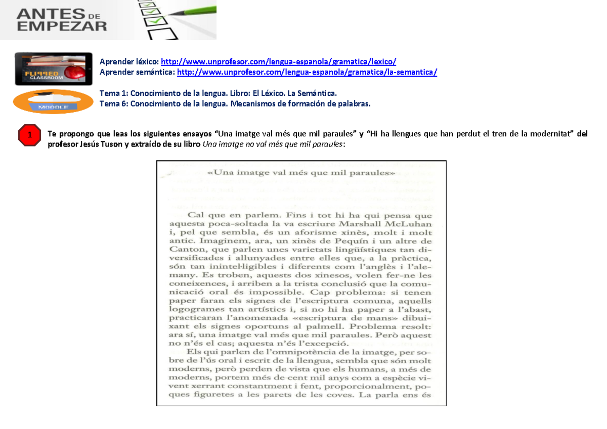 Lexico Semantica Aprender L xico Unprofesor lengua espanola