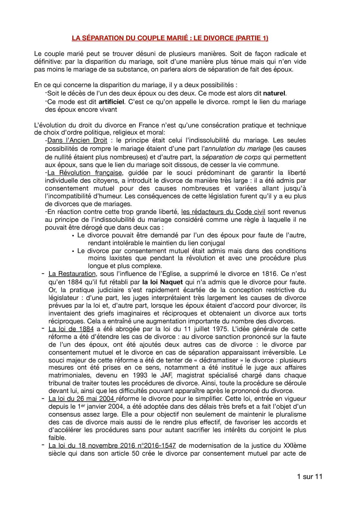 SÉANCE 5: LA SÉ Paration DU Couplé Marié - LA SÉPARATION DU COUPLE ...