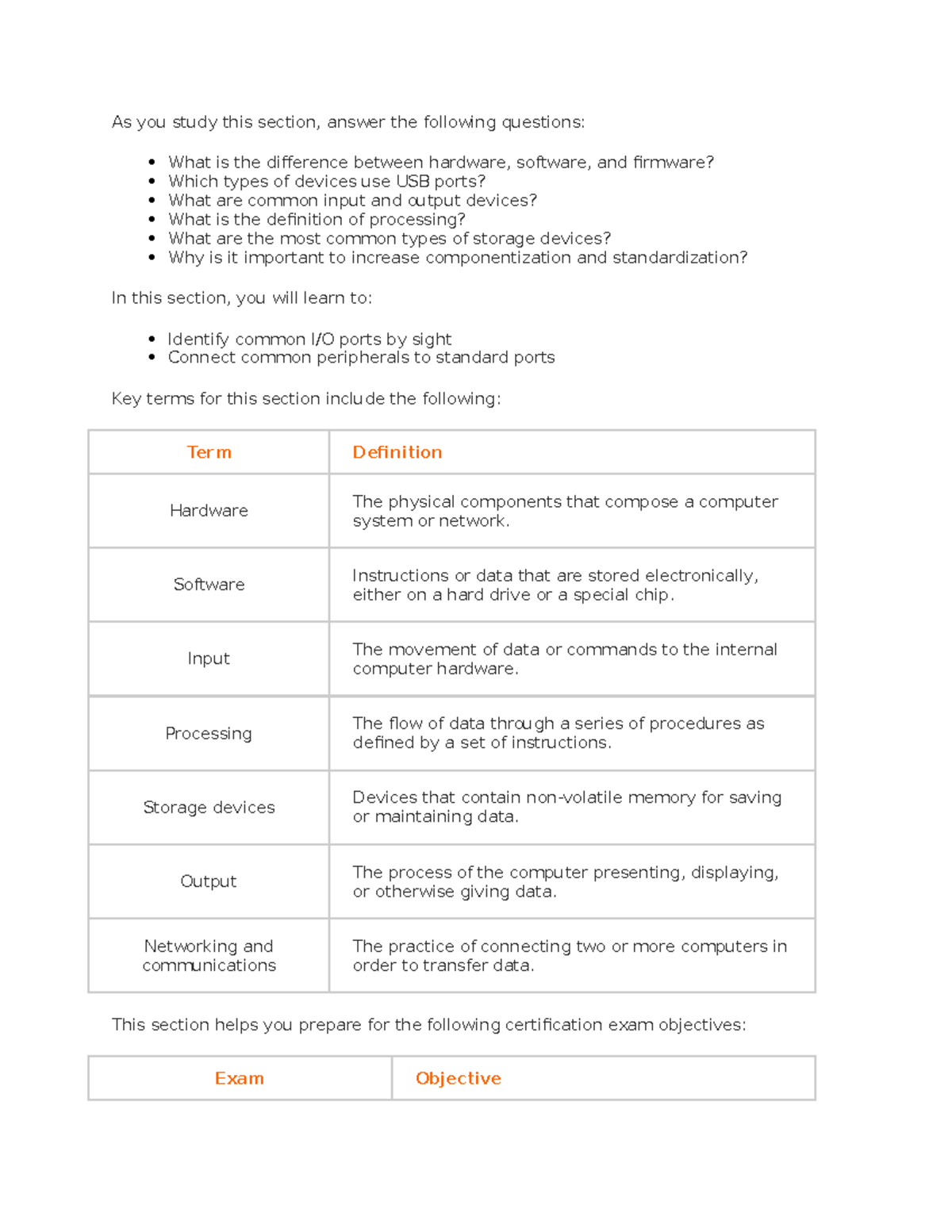 Chapter 1 ITT Notes - CompTIA 220-1001 CompTIA 220-1002 - As You Study ...