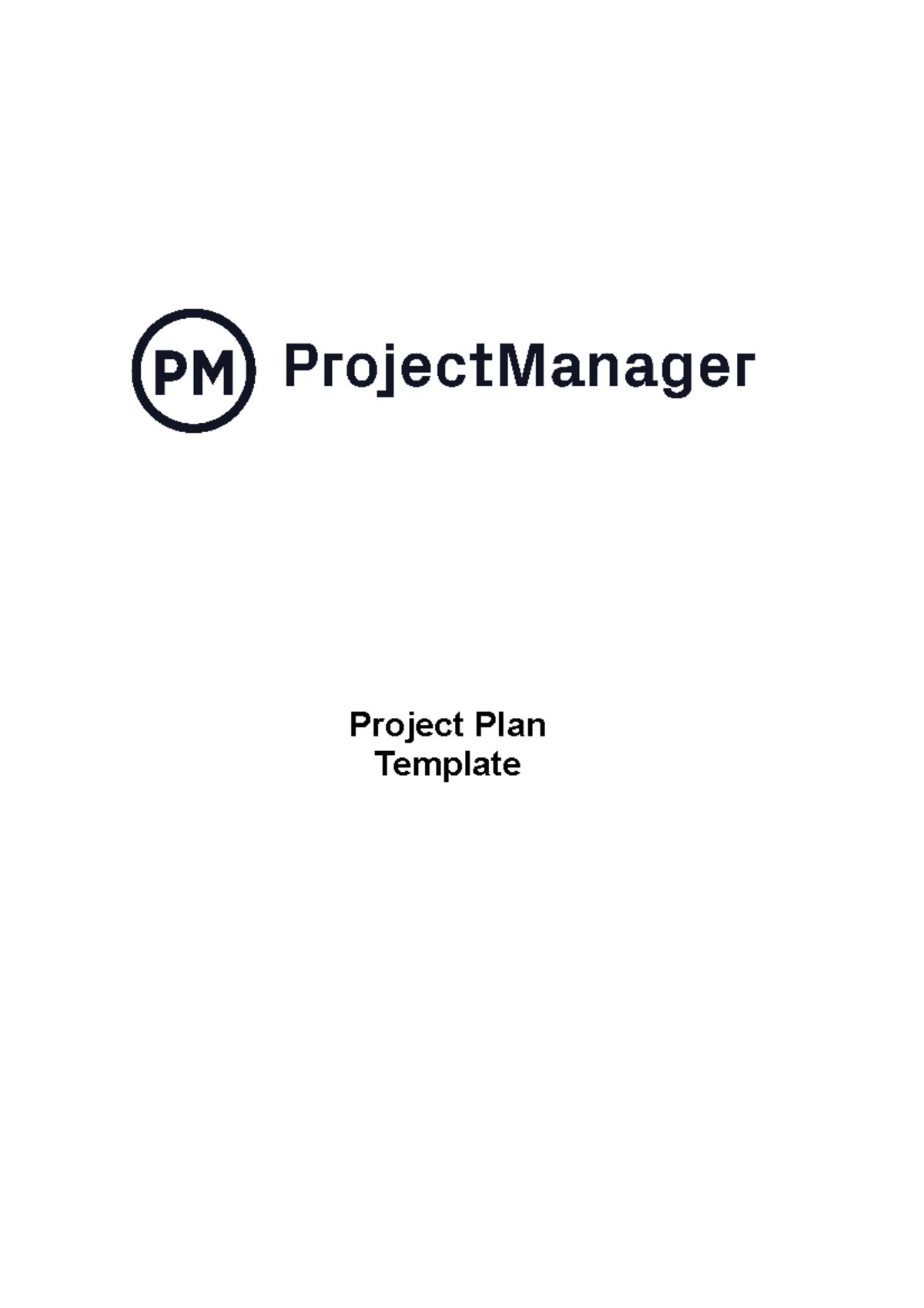 Project Manager Project Plan Template ND23 - Project Plan Template ...