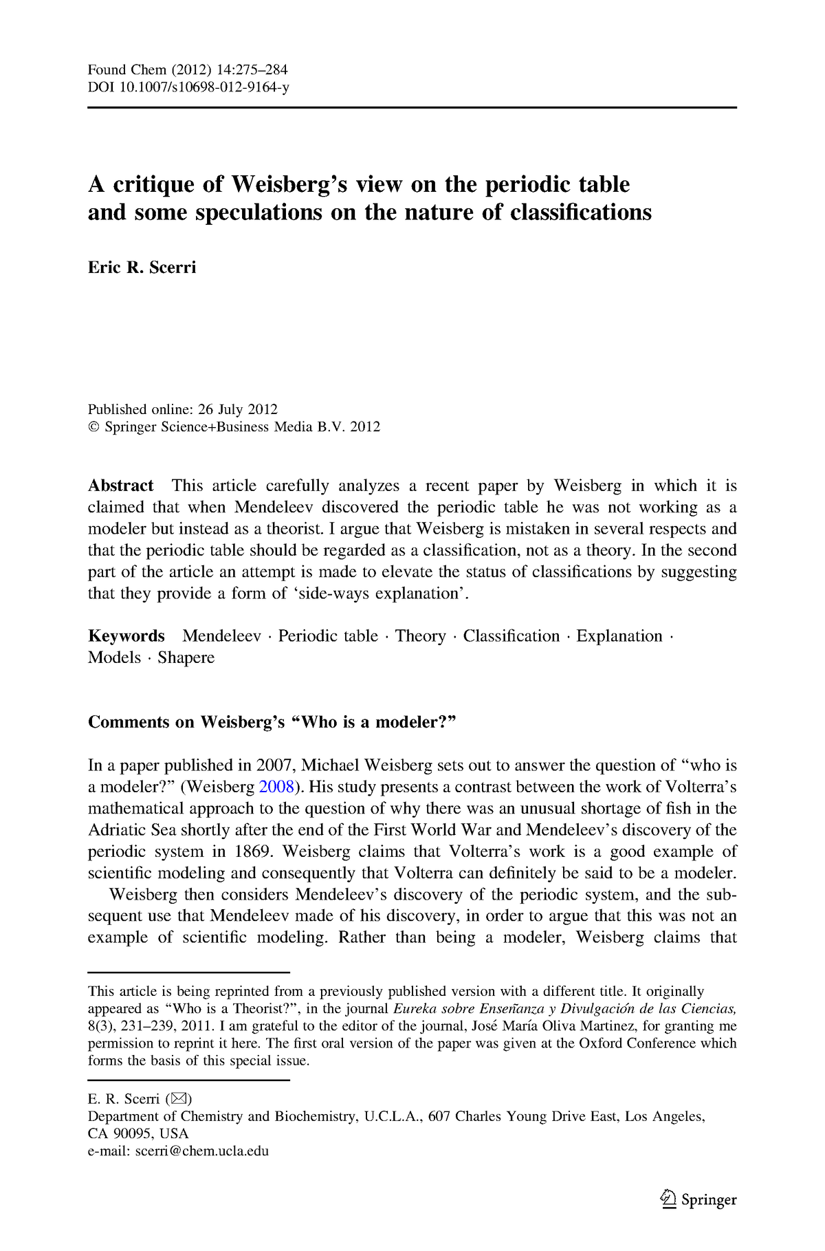 a-critque-of-view-on-periodic-table-a-critique-of-weisberg-s-view-on