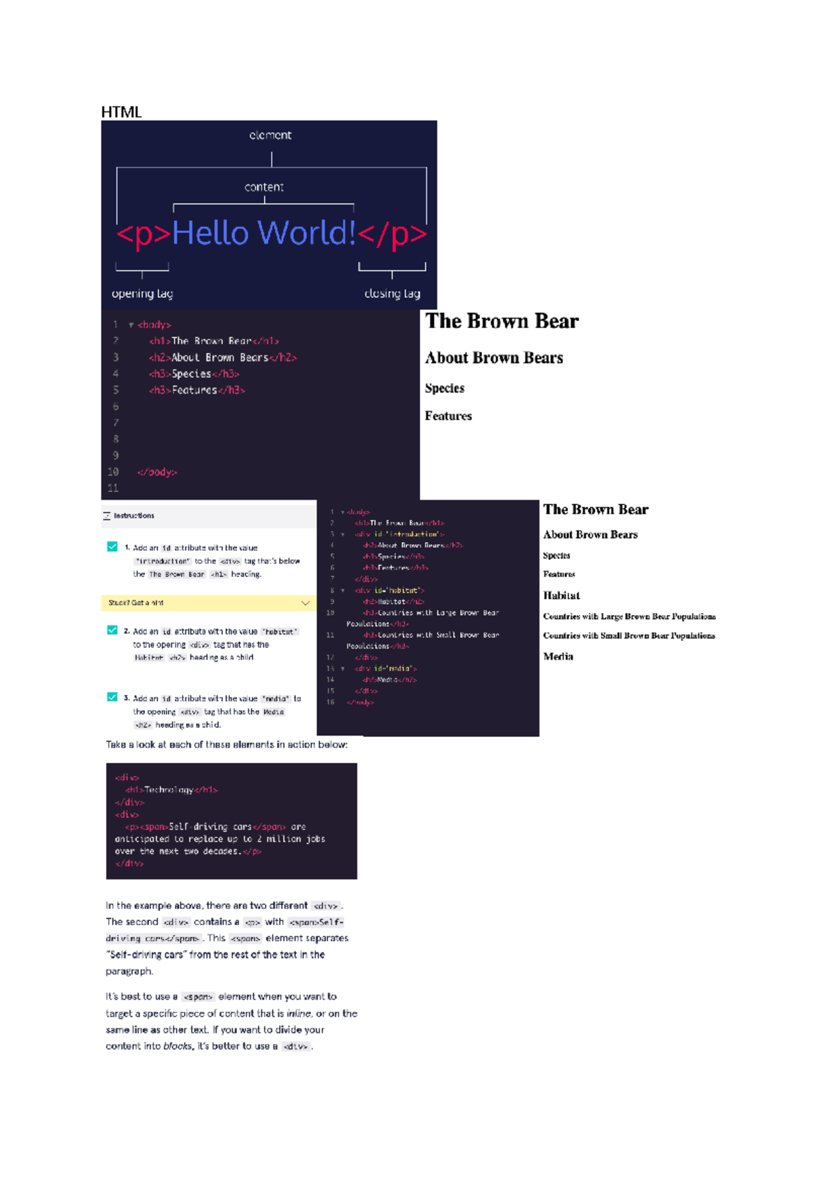 Coding Notes - beginner html, not statistics - stats0026 - UCL - Studocu