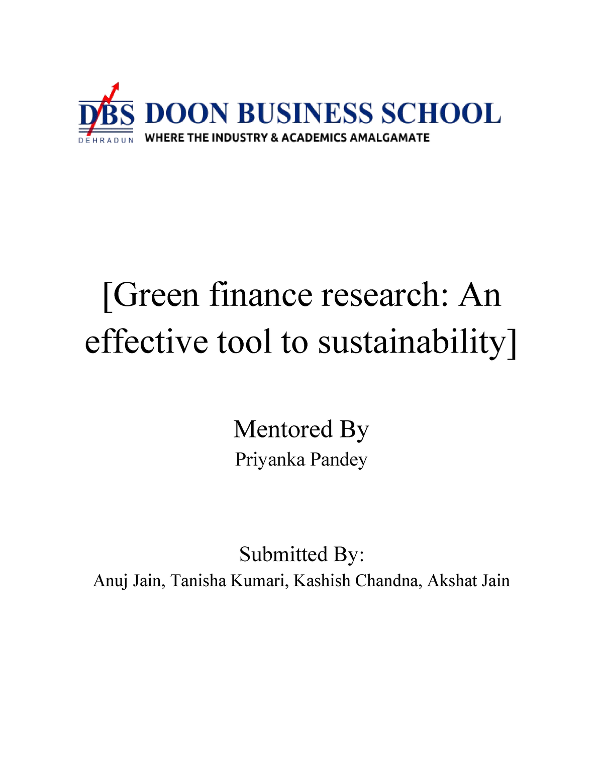 thesis on green finance