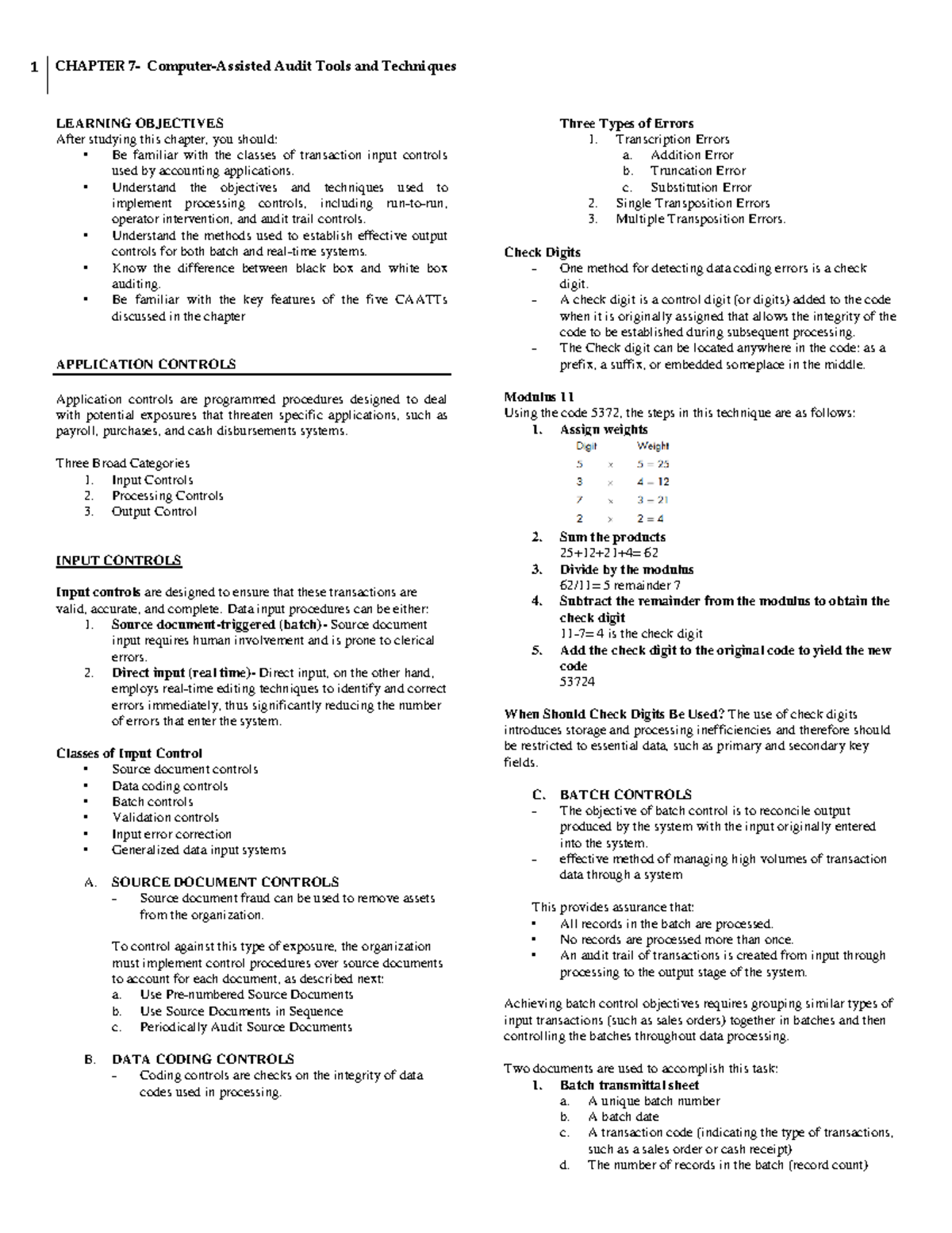 Audcis-CHAP-7 - LEARNING OBJECTIVES After studying this chapter, you ...