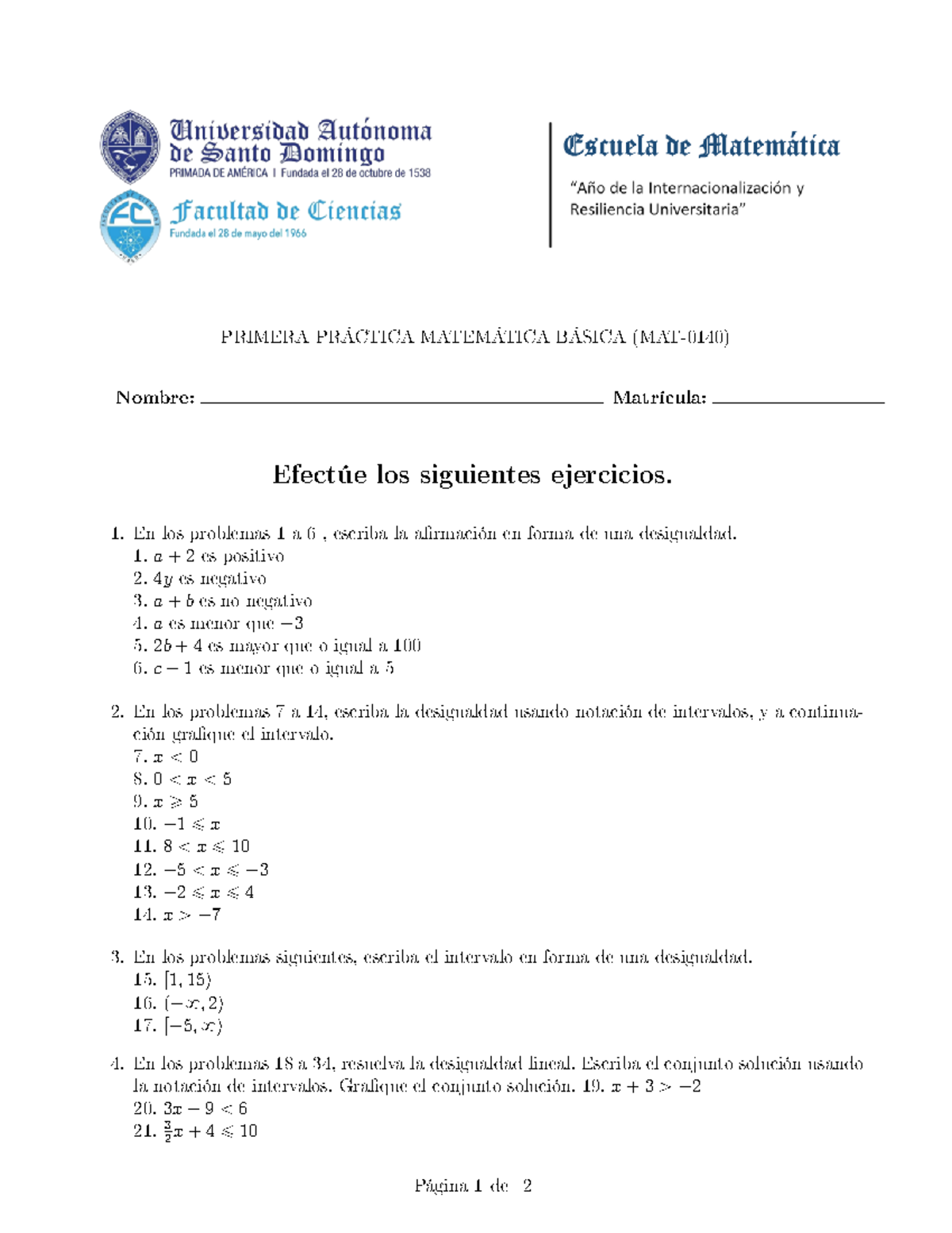 Practica 1(MAT-014) - P P ♦♠ r trí tú ♦s - Studocu