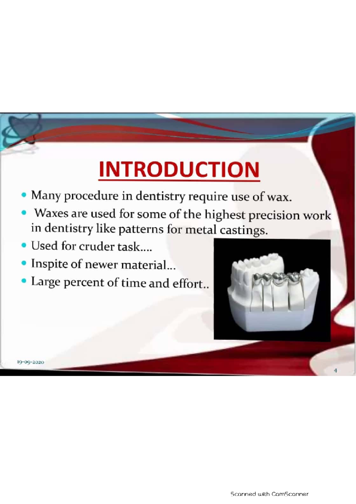 Dental WAX conservative dentistry BDS Studocu