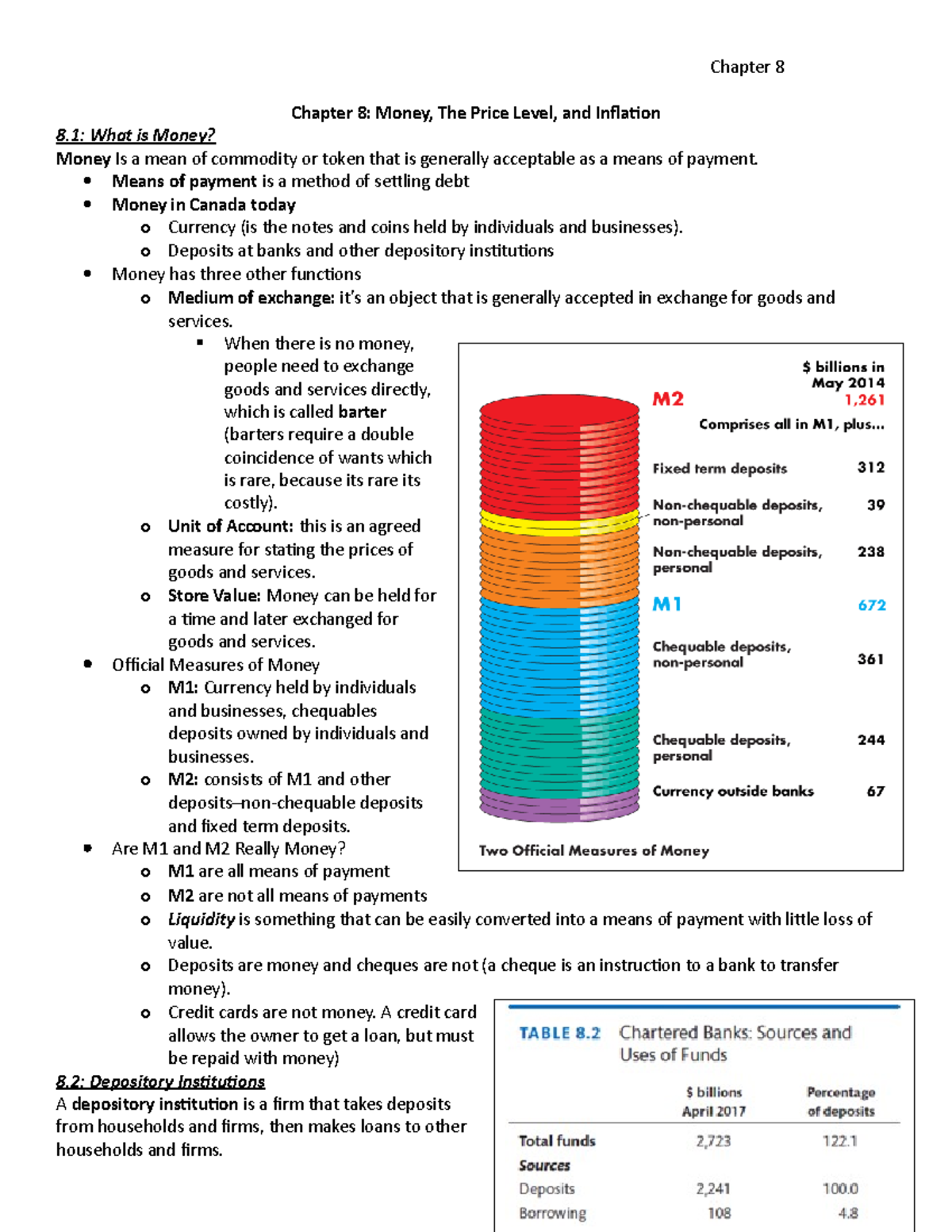 Chapter 8 - Lecture notes 5 - Chapter 8 Chapter 8: Money, The Price ...