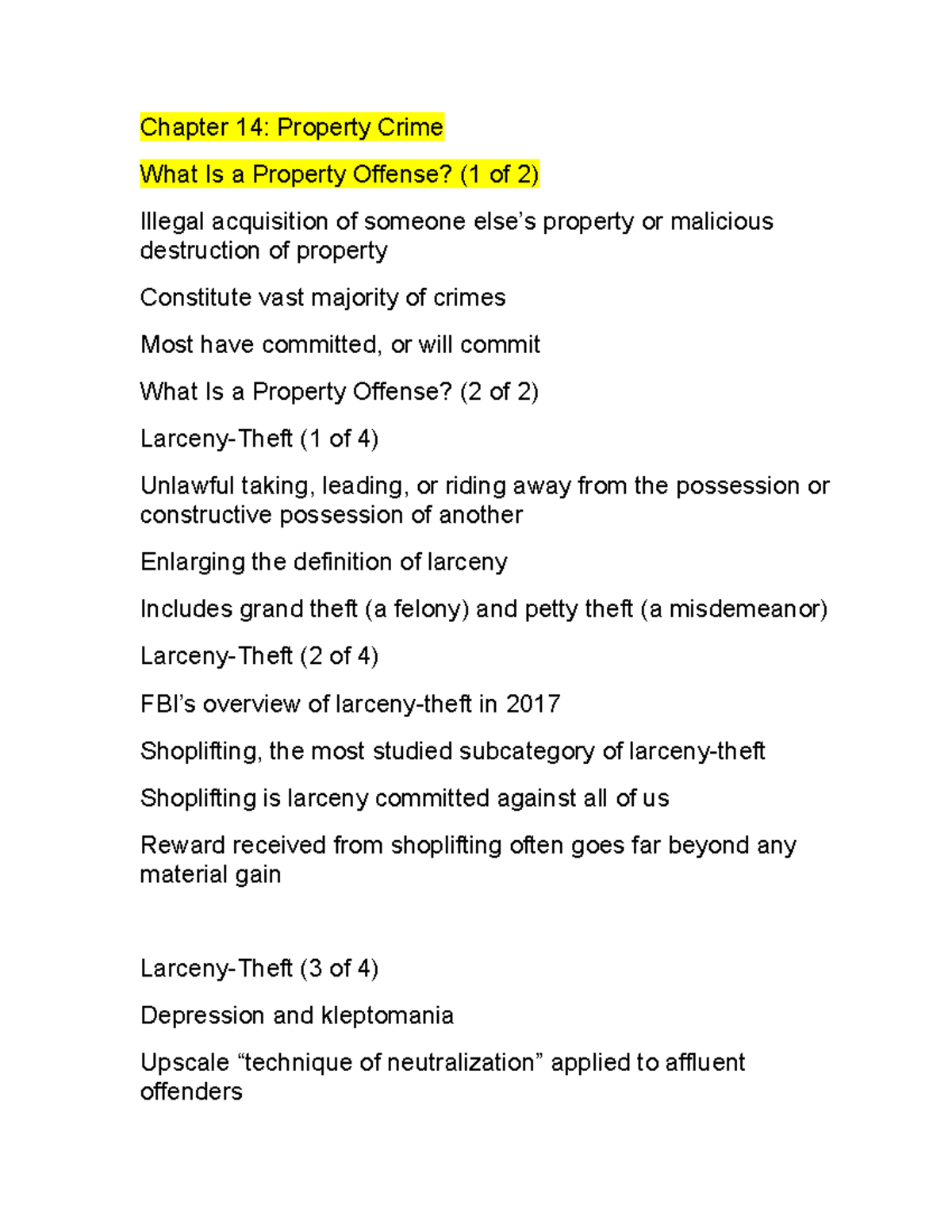 Chapter 14 - Illegal Acquisition Of Someone Else’s Property Or ...