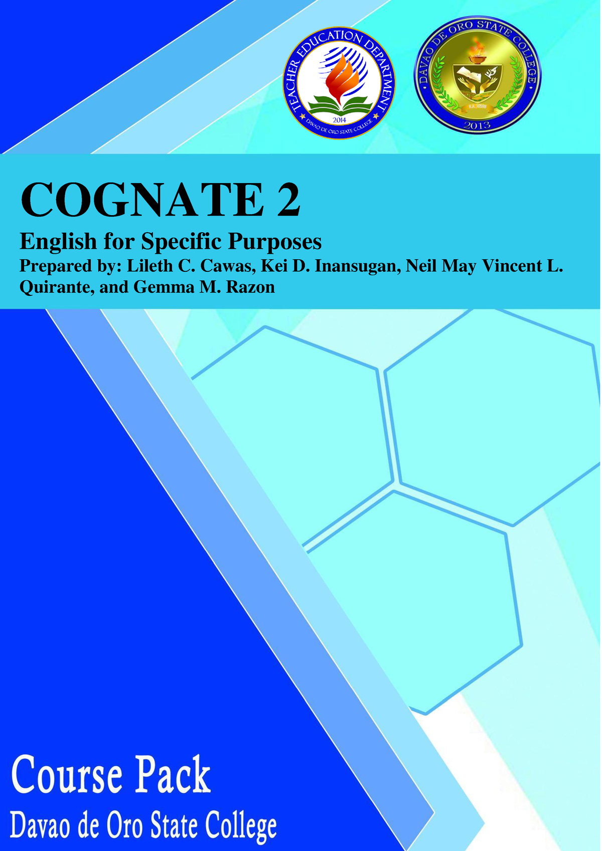 Course Pack Cognate 2 (ESP) i COGNATE 2 English for Specific Purposes