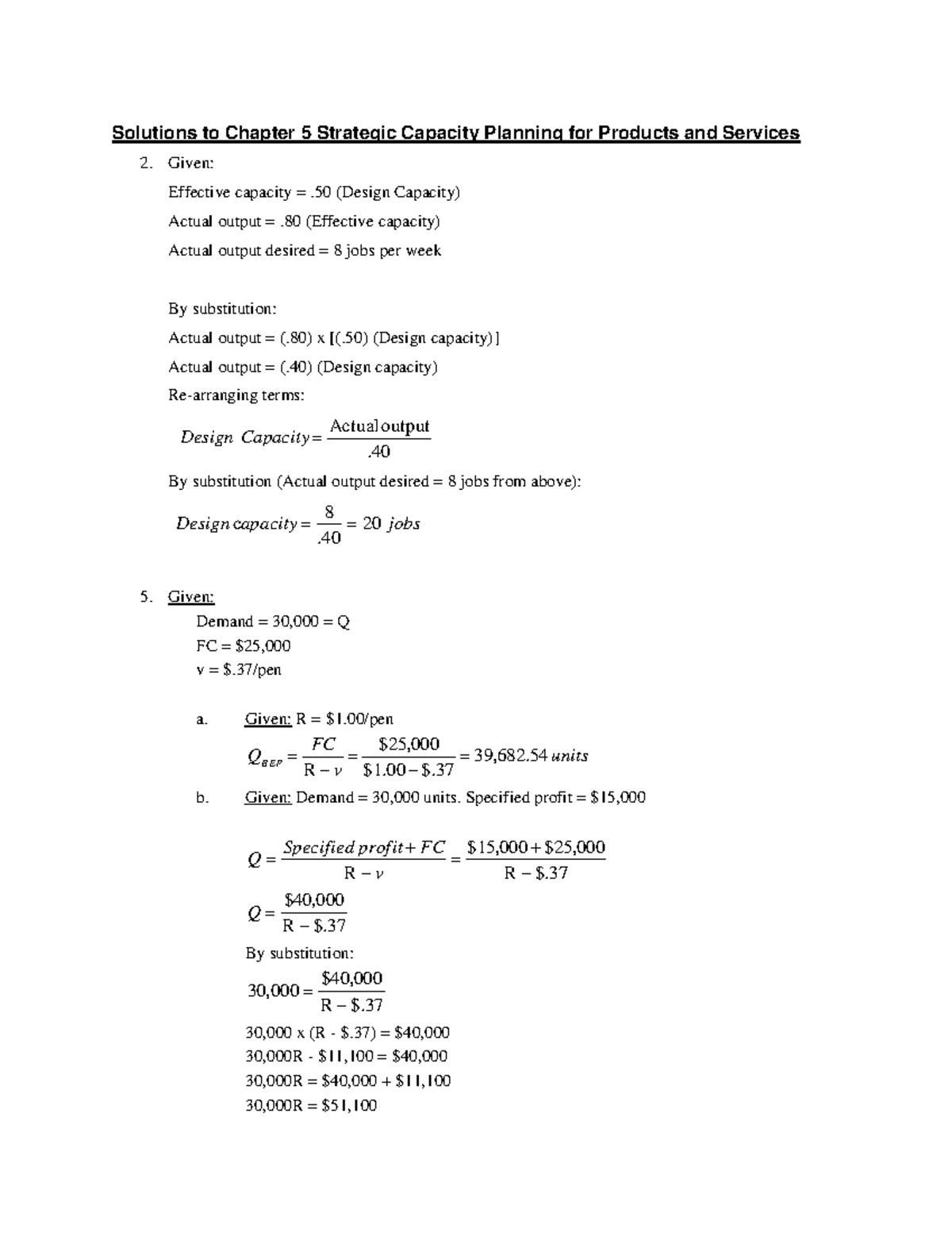 Solutions+to+Chapter+5+Strategic+Capacity+Planning+for+Products+and ...
