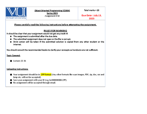 Spring 2023 CS506 2 - I want to practice - Assignment No. 02 Semester ...