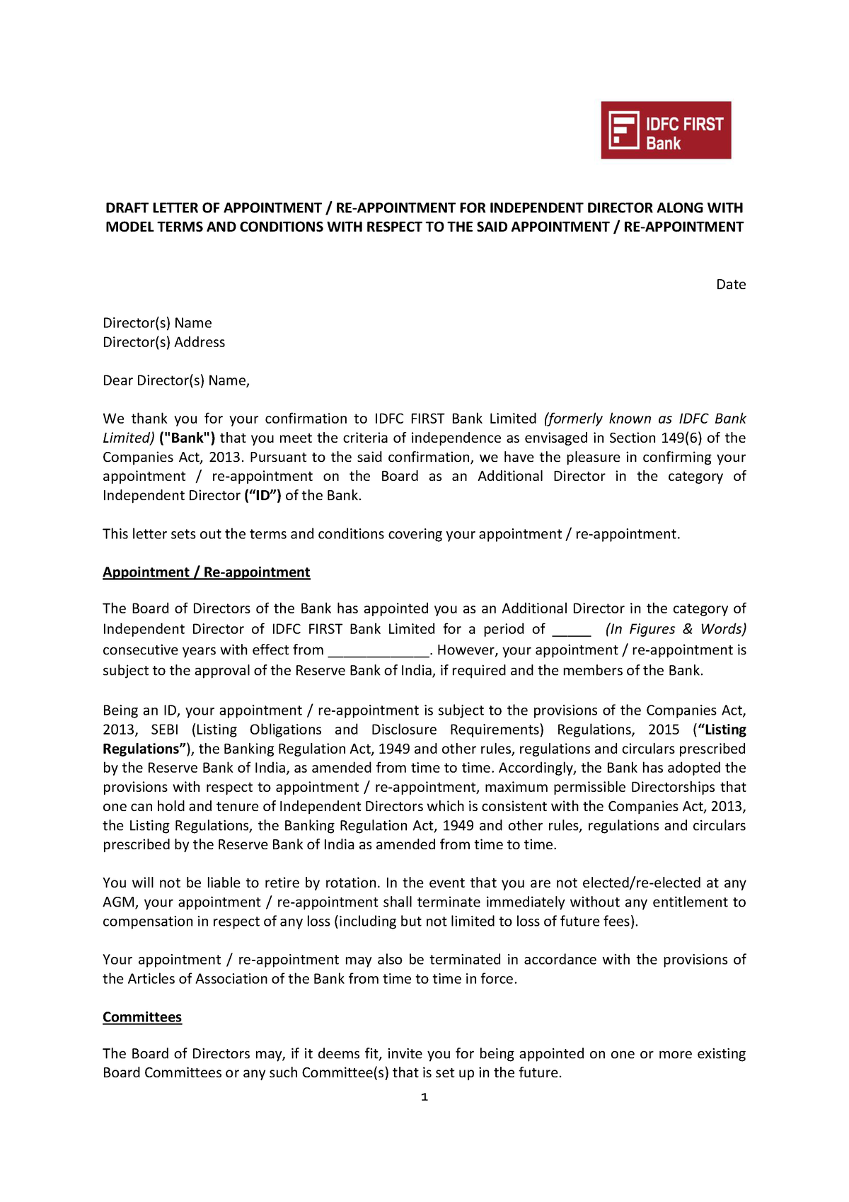 idfc-first-bank-letter-of-appointment-along-with-model-terms-and