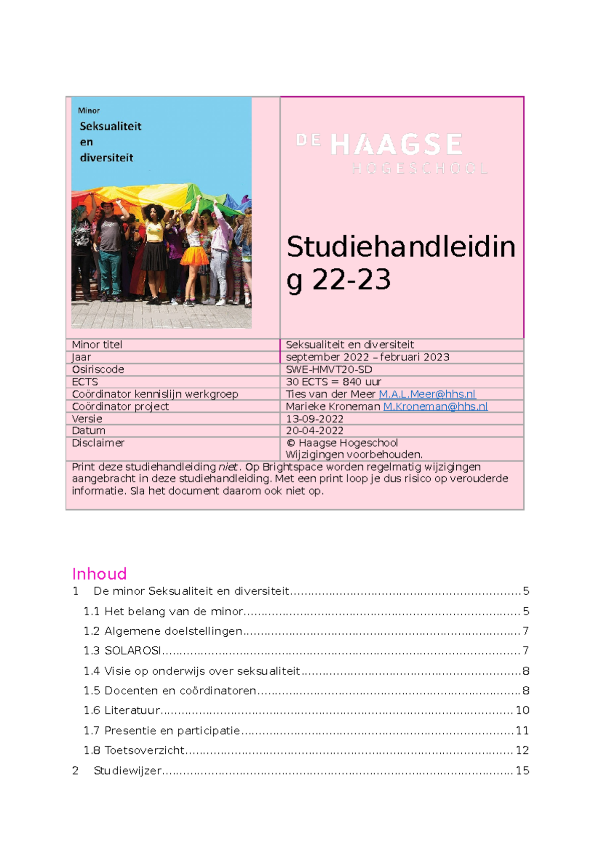 0 - Studiehandleiding Seksualiteit En Diversiteit - Studiehandleidin G ...