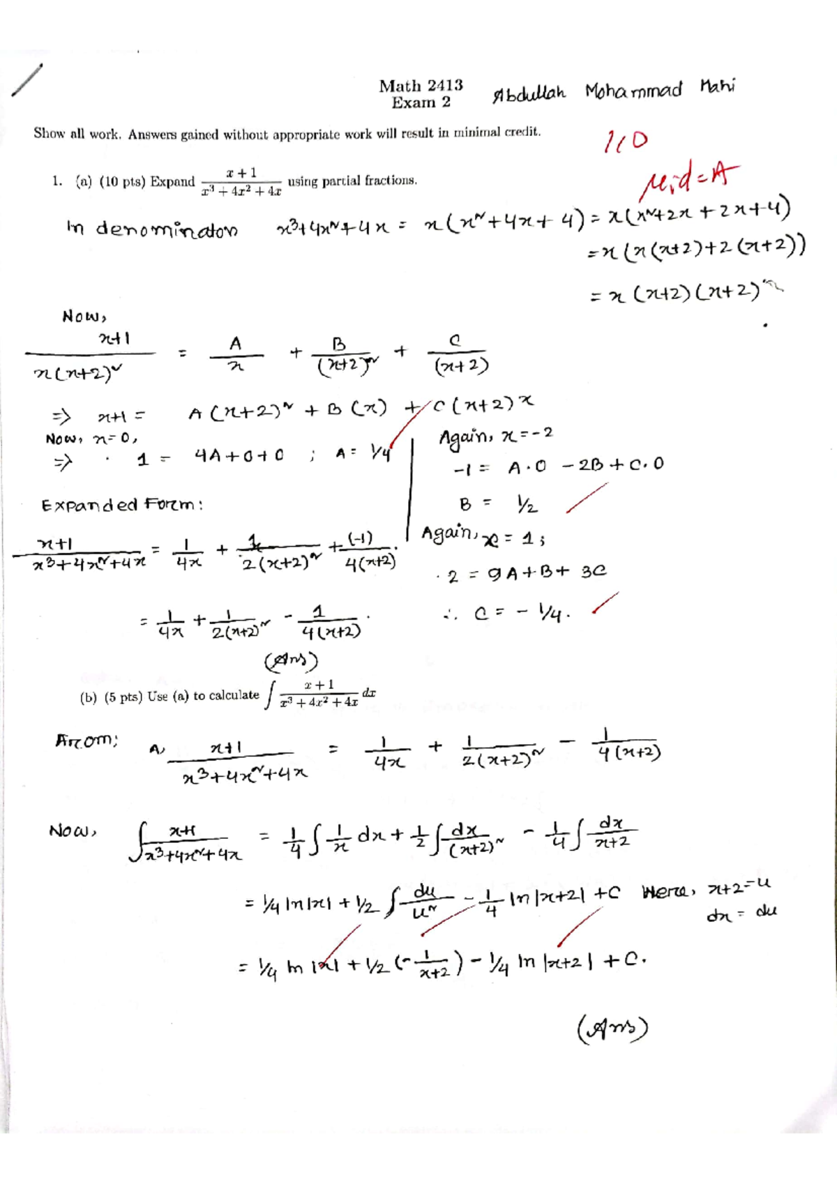 Calculus Mid 2 - Integration by Parts, Simpson method, trapeziod method ...