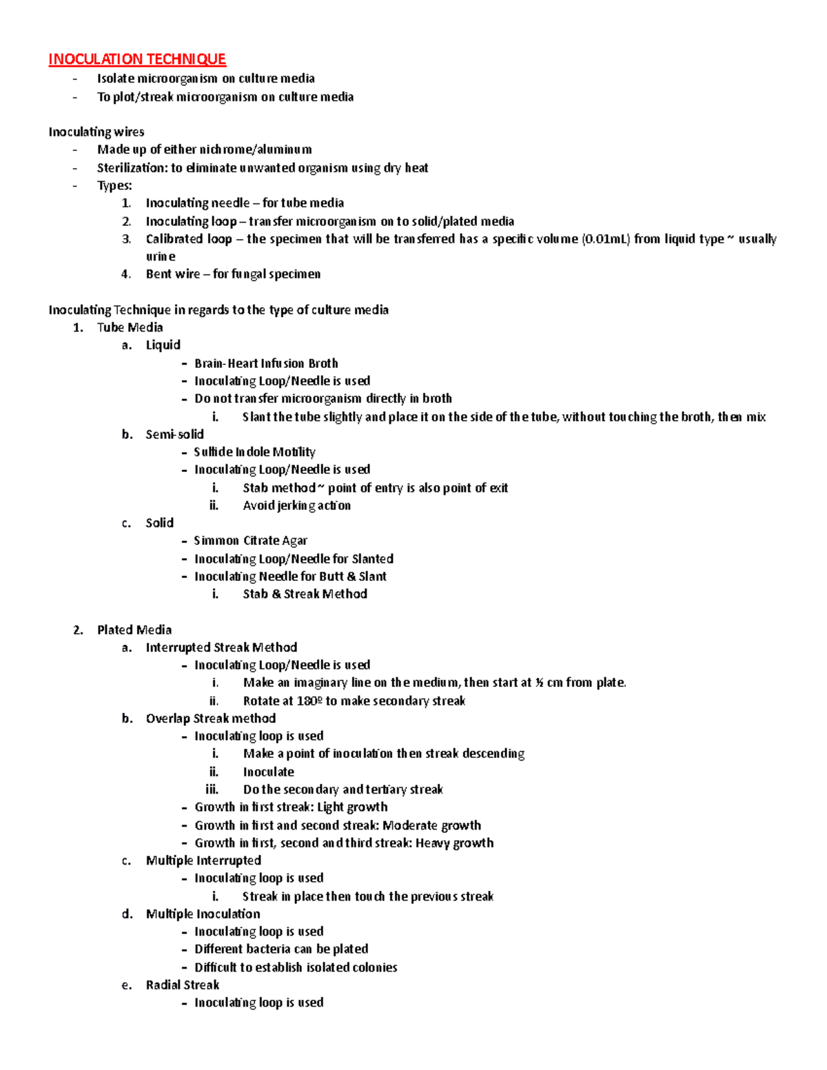 Midterms-LAB- Complete - INOCULATION TECHNIQUE Isolate microorganism on ...