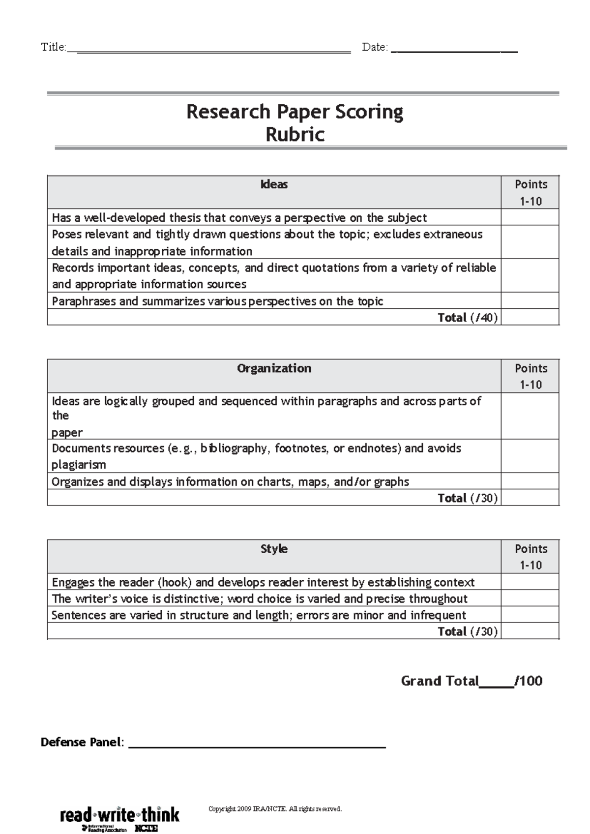 Rubric for research paper scoring-converted - Title