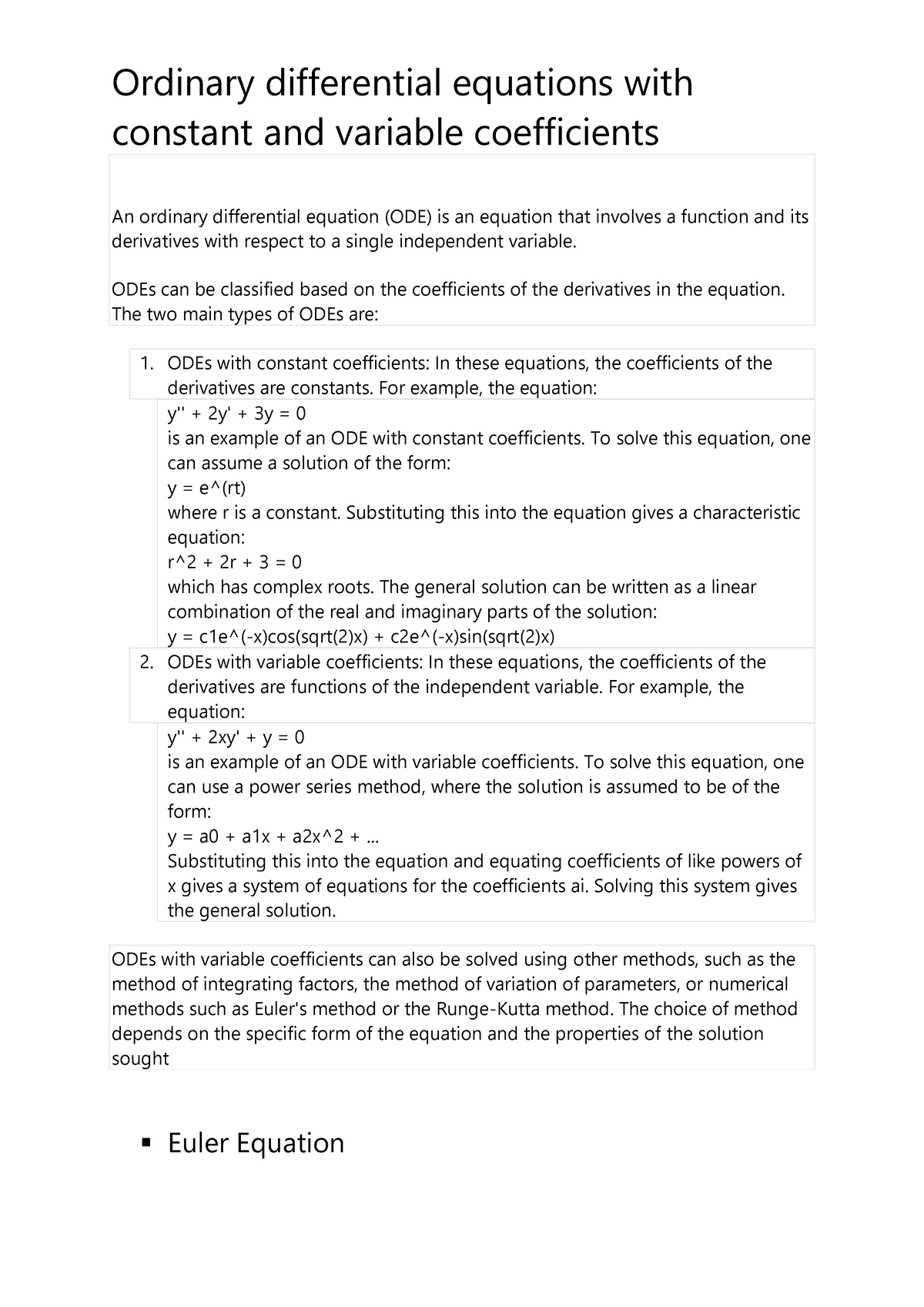 ordinary-differential-equations-with-constant-and-variable-coefficients