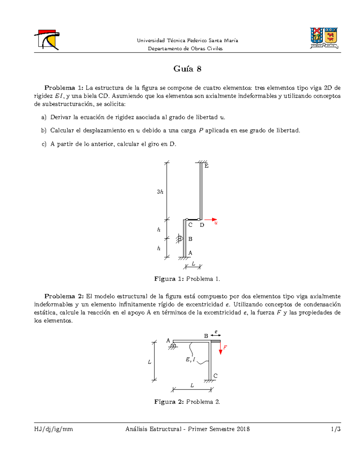 CIV234 Gu a 08 Guia De Ejercicios Universidad T ecnica Federico 