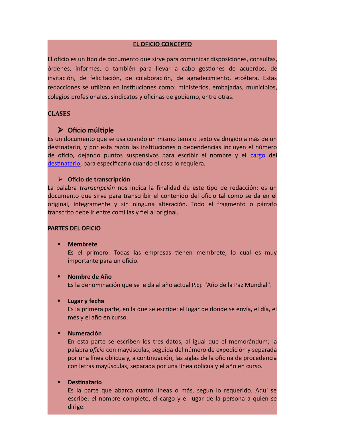 Modelos De Oficios El Oficio Concepto El Oficio Es Un Tipo De Documento Que Sirve Para 4544