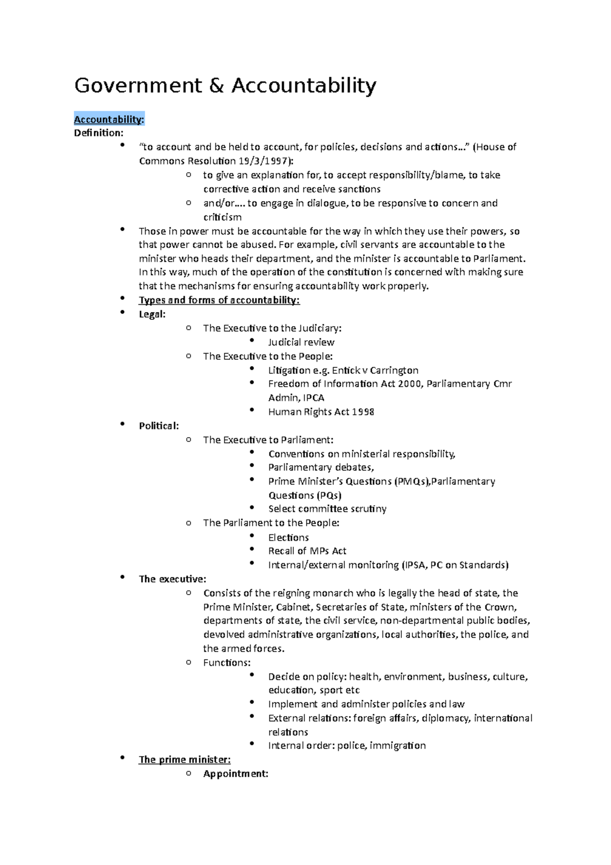 Government & Accountability Government & Accountability
