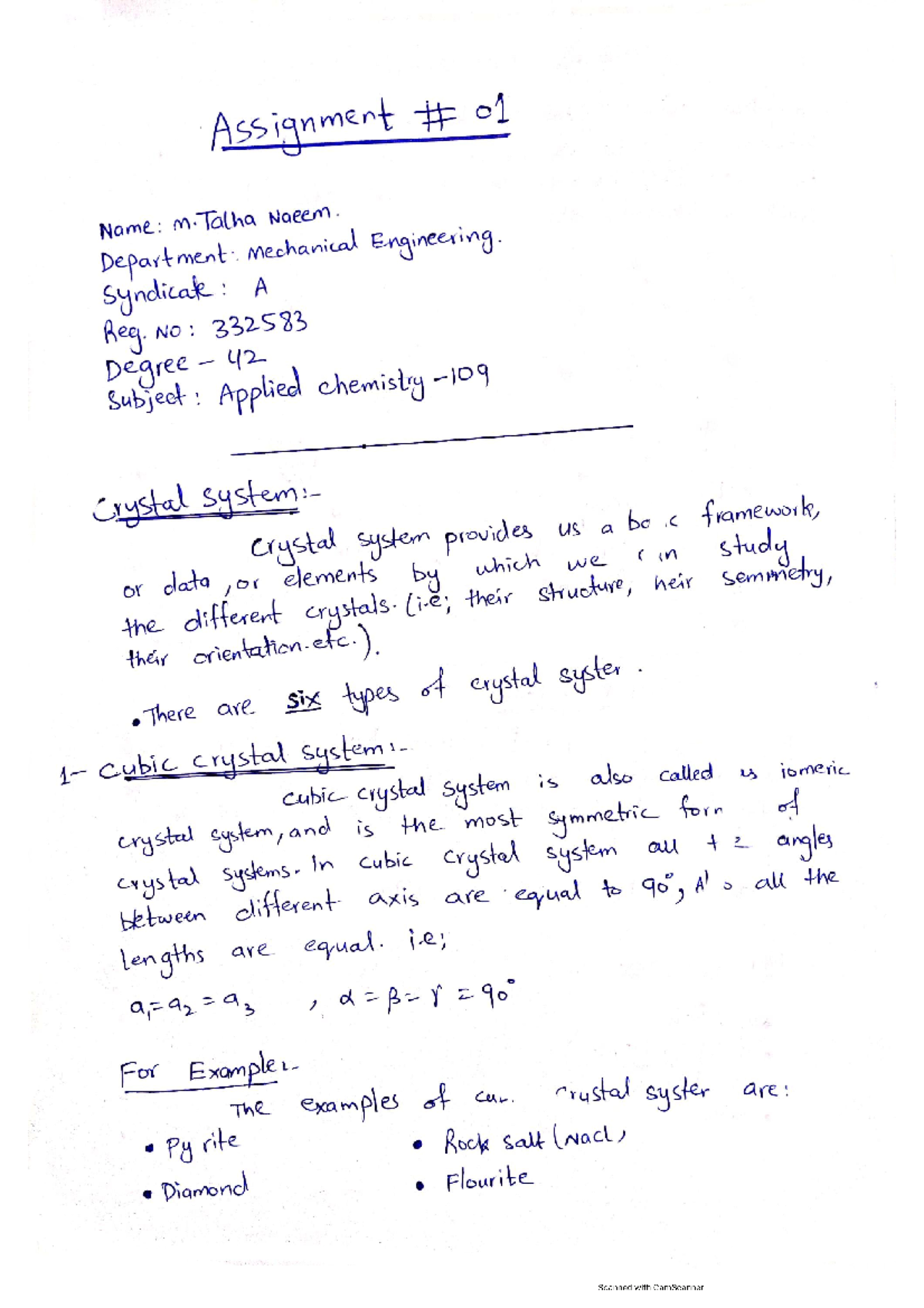 Assignment 1 - This PDF contains details about Crystal structure ...