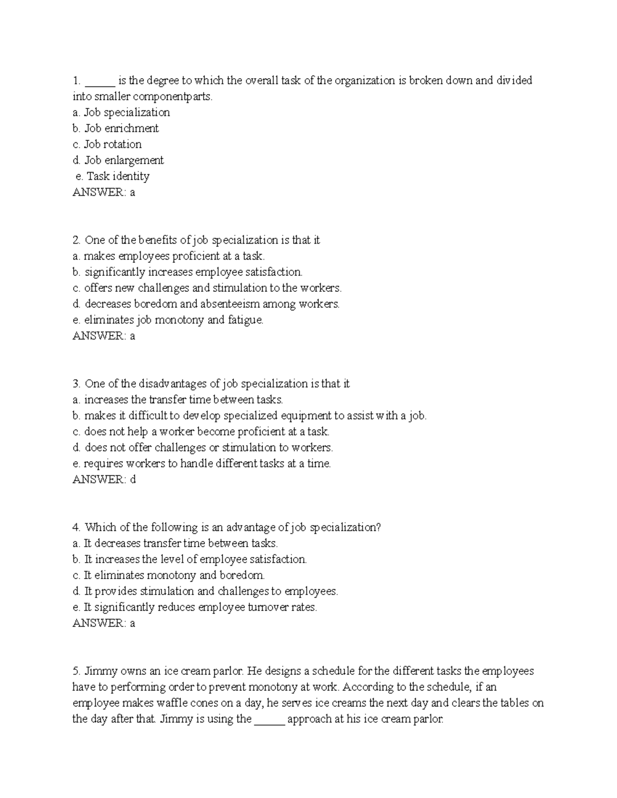 MGT103 Chap 06 - sgvxdhbdr - _____ is the degree to which the overall ...