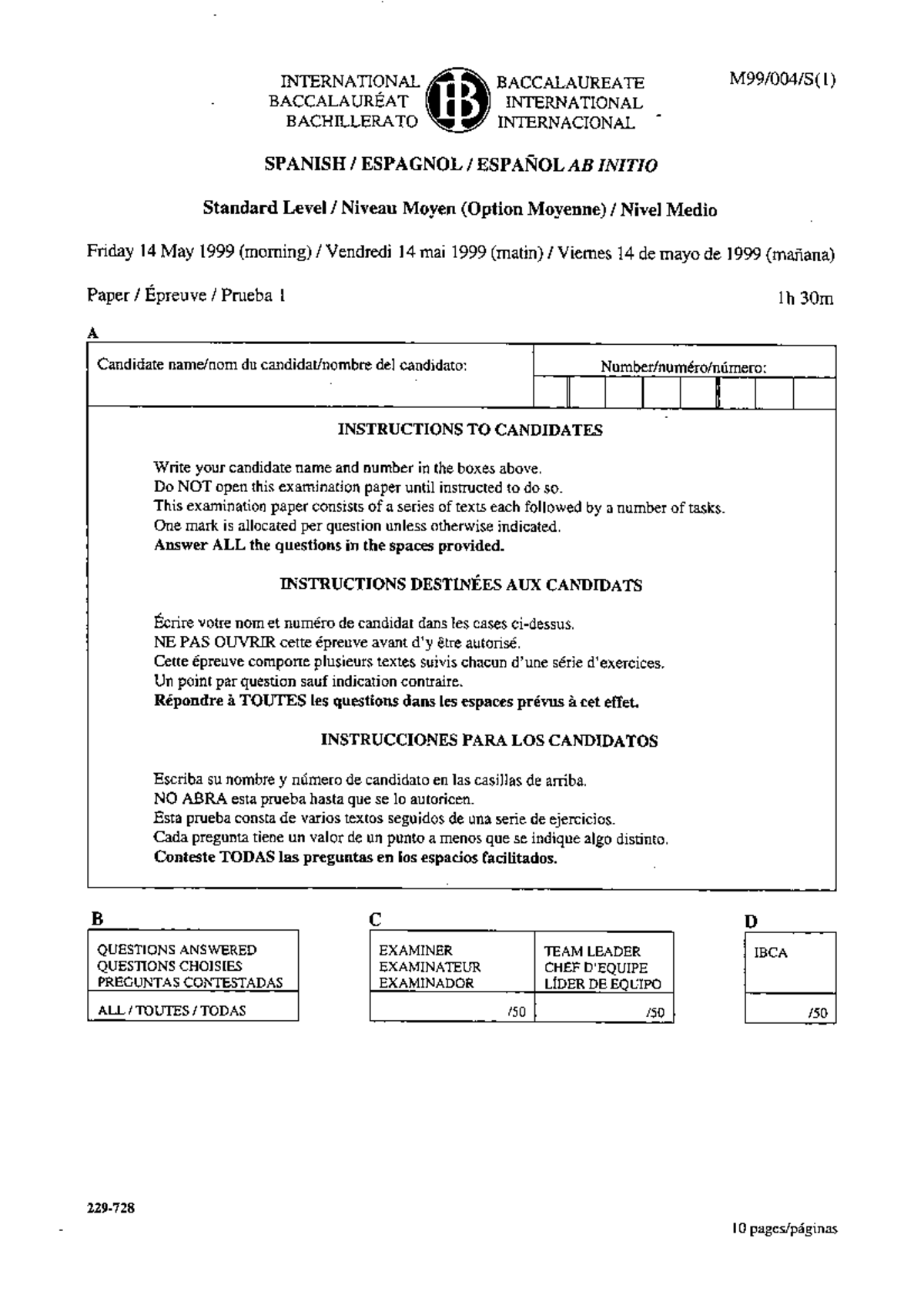 Spanish ab initio paper 1 SL - Teoría del Estado - Studocu