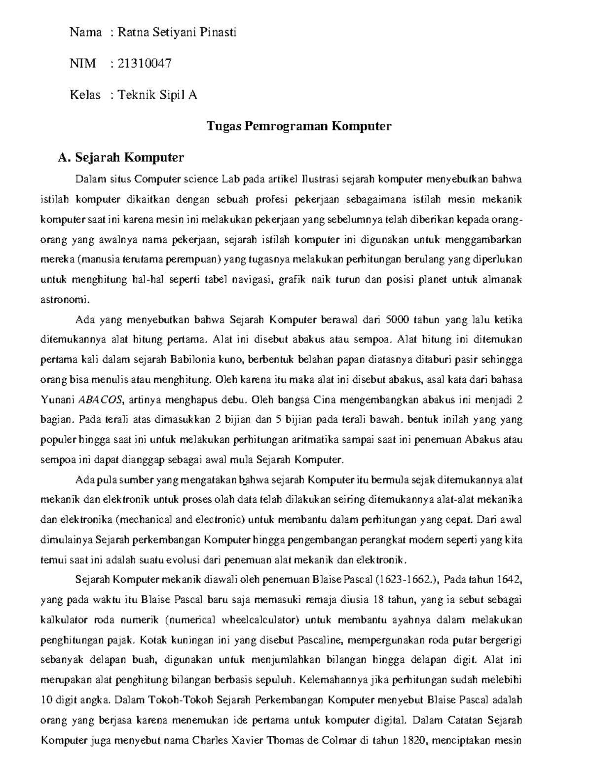 Pemrograman Komputer - Sejarah Komputer Dalam situs Computer science ...