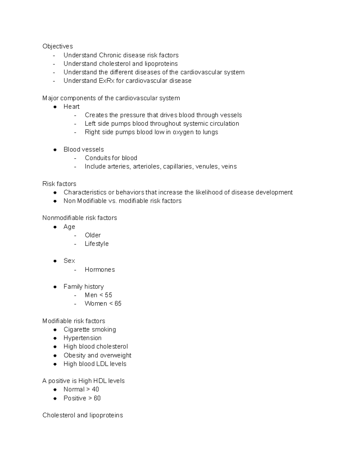 Chronic Disease Prevention and Management - Objectives - Understand ...