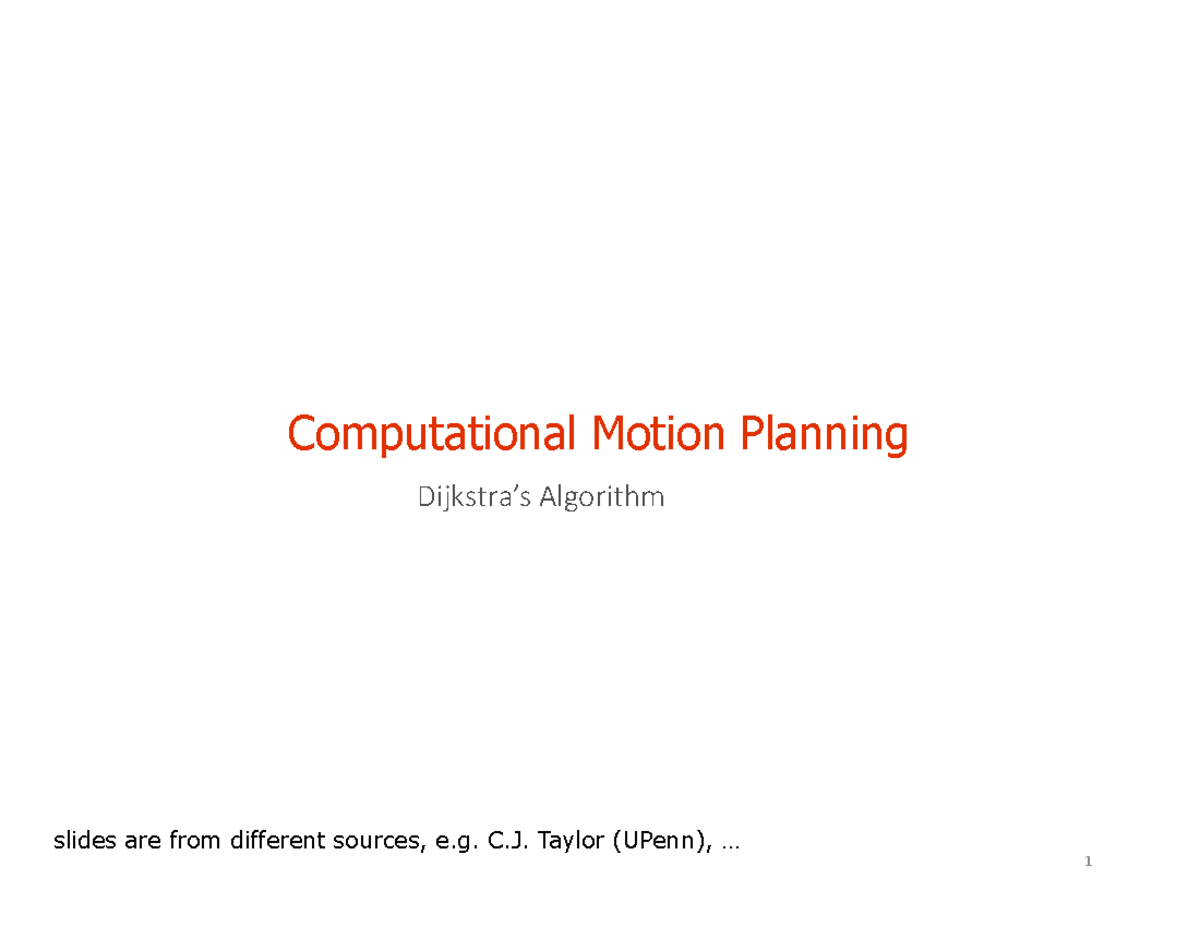 1.3- Dijkstra's Algorithm - Dijkstra’sAlgorithm slides are from ...