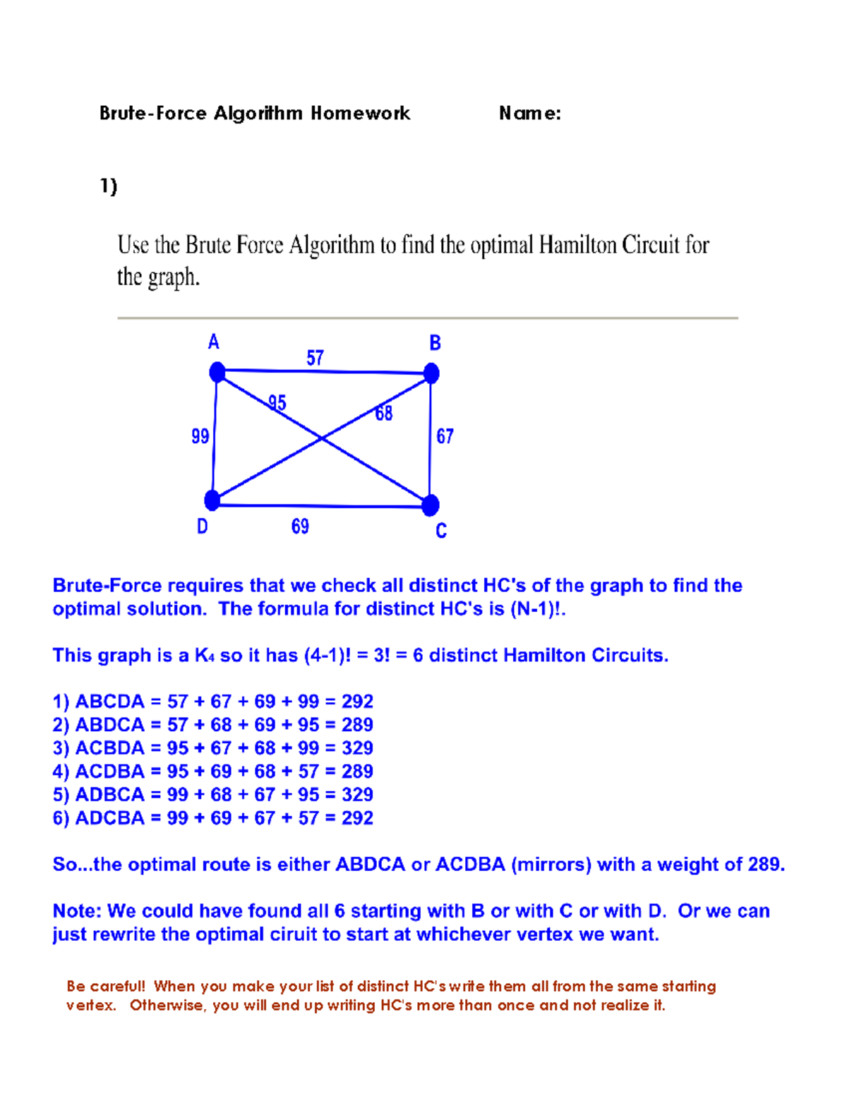 Brute Force Algorithm Hmwk 9.10.20 Study Guide - MAT 113 - Brute-Force ...