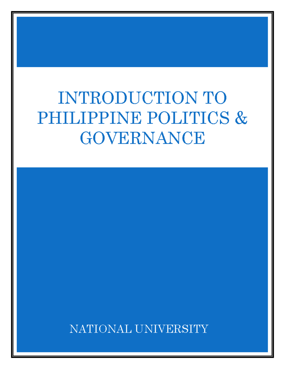 L3 AND L4 Intro TO Polgov - NATIONAL UNIVERSITY INTRODUCTION TO ...