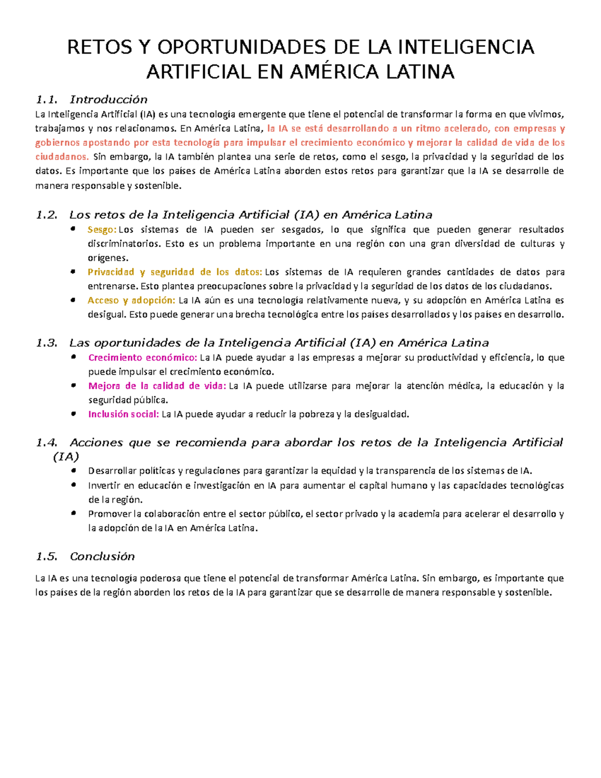 Retos y oportunidades de la Inteligencia Artificial en América Latina ...