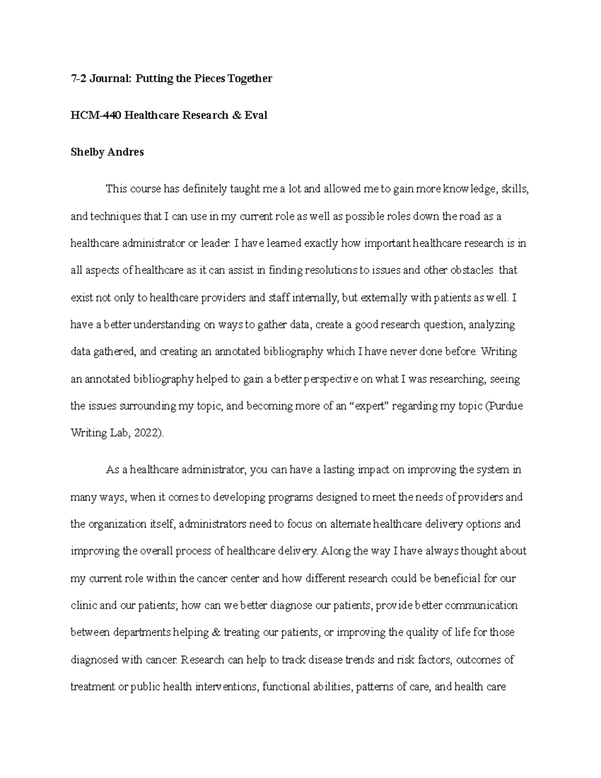 72 Journal Putting the Pieces Together 72 Journal Putting the