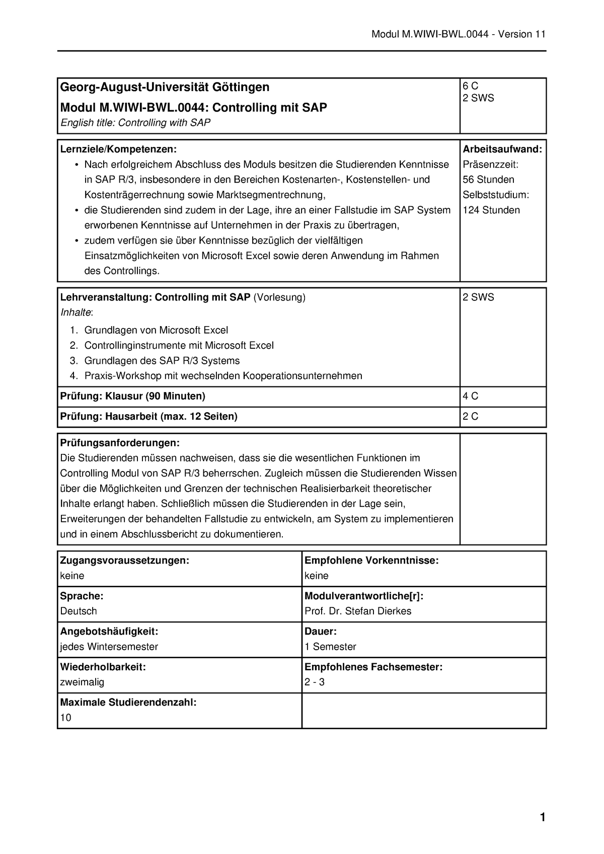 Übungsaufgaben SAP : Controlling Aufgaben Mit SAP - Modul M-BWL ...