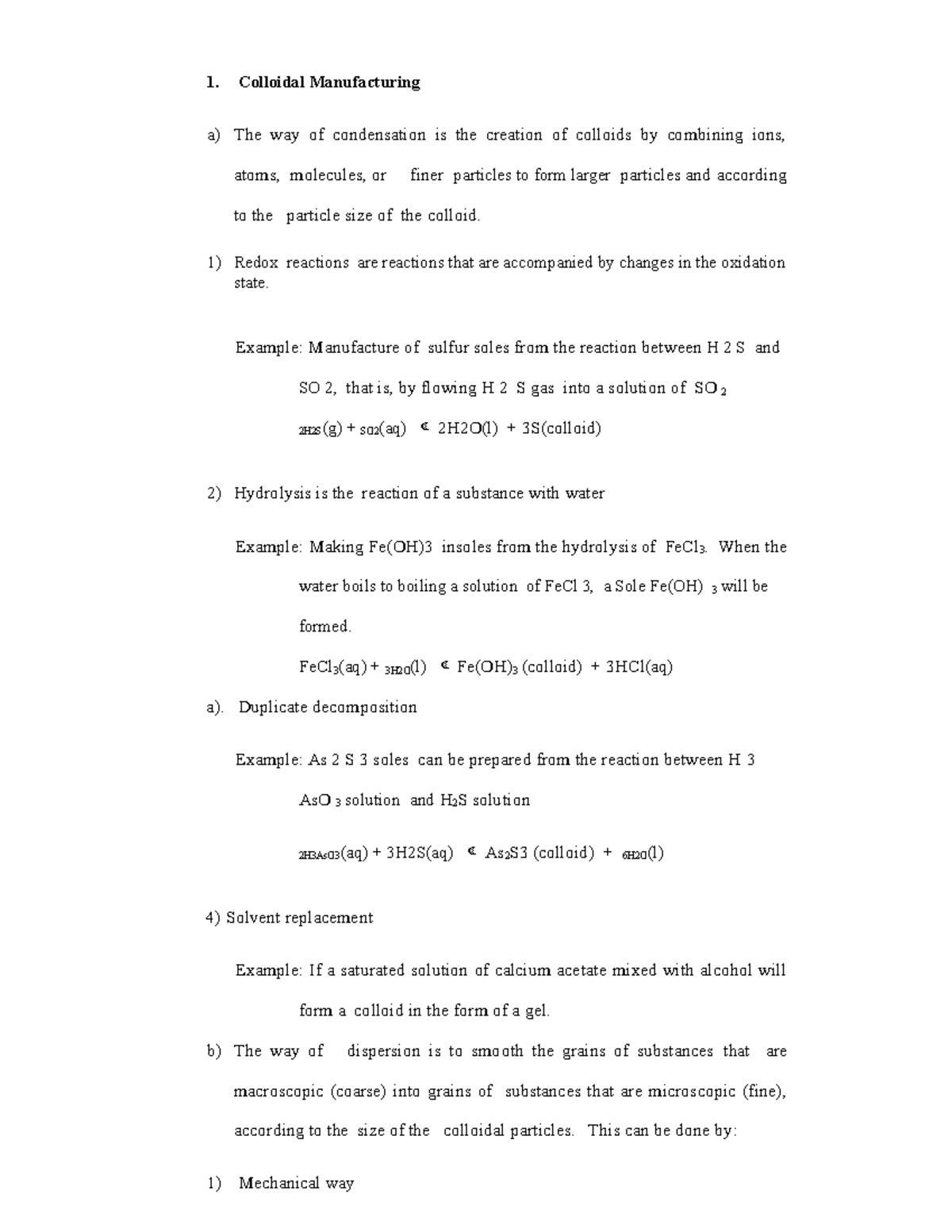 Colloidal Manufacturing - Redox reactions are reactions that are ...