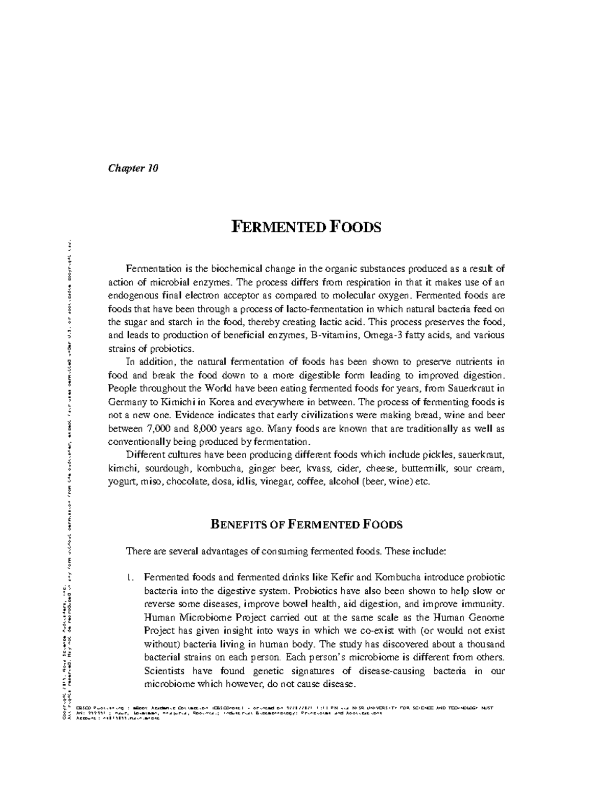 Ss - physiology - Chapter 10 FERMENTED FOODS Fermentation is the ...
