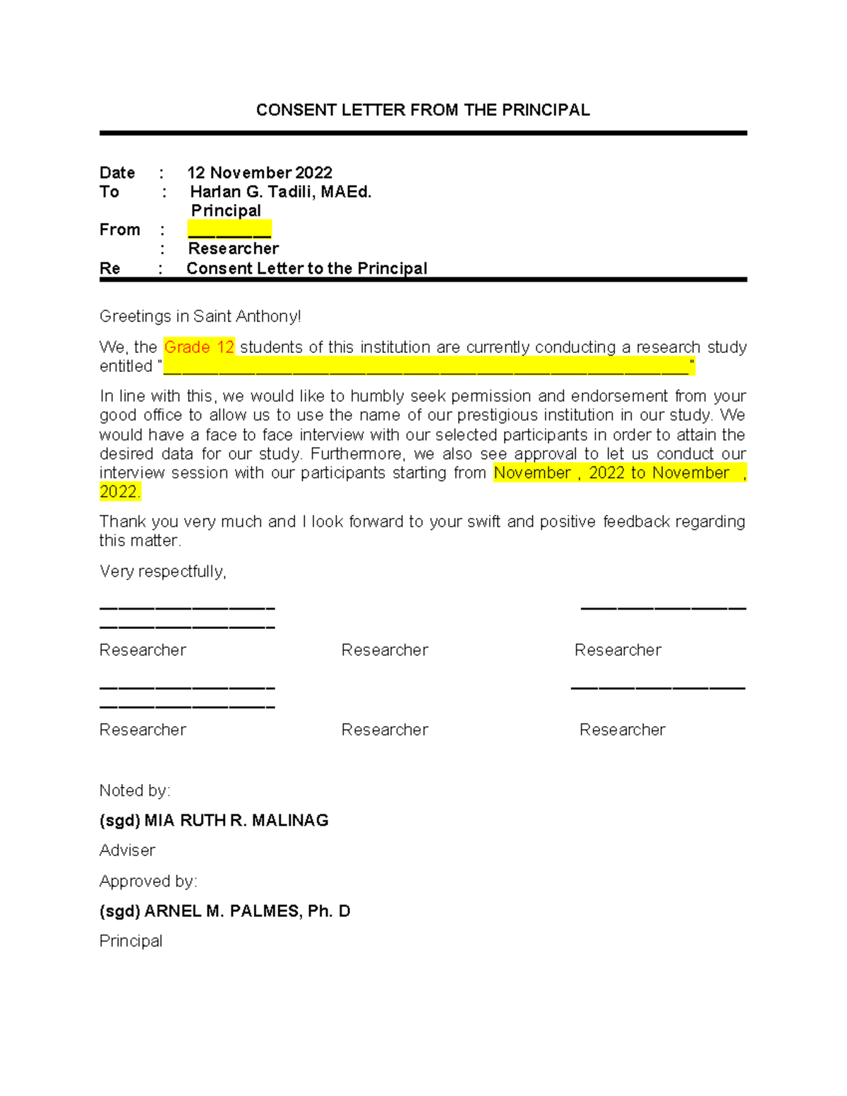 Consent-letter - Amp for the first time in - CONSENT LETTER FROM THE ...