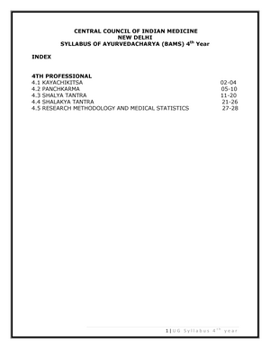 Final BAMS syllabus CENTRAL COUNCIL OF INDIAN MEDICINE NEW DELHI